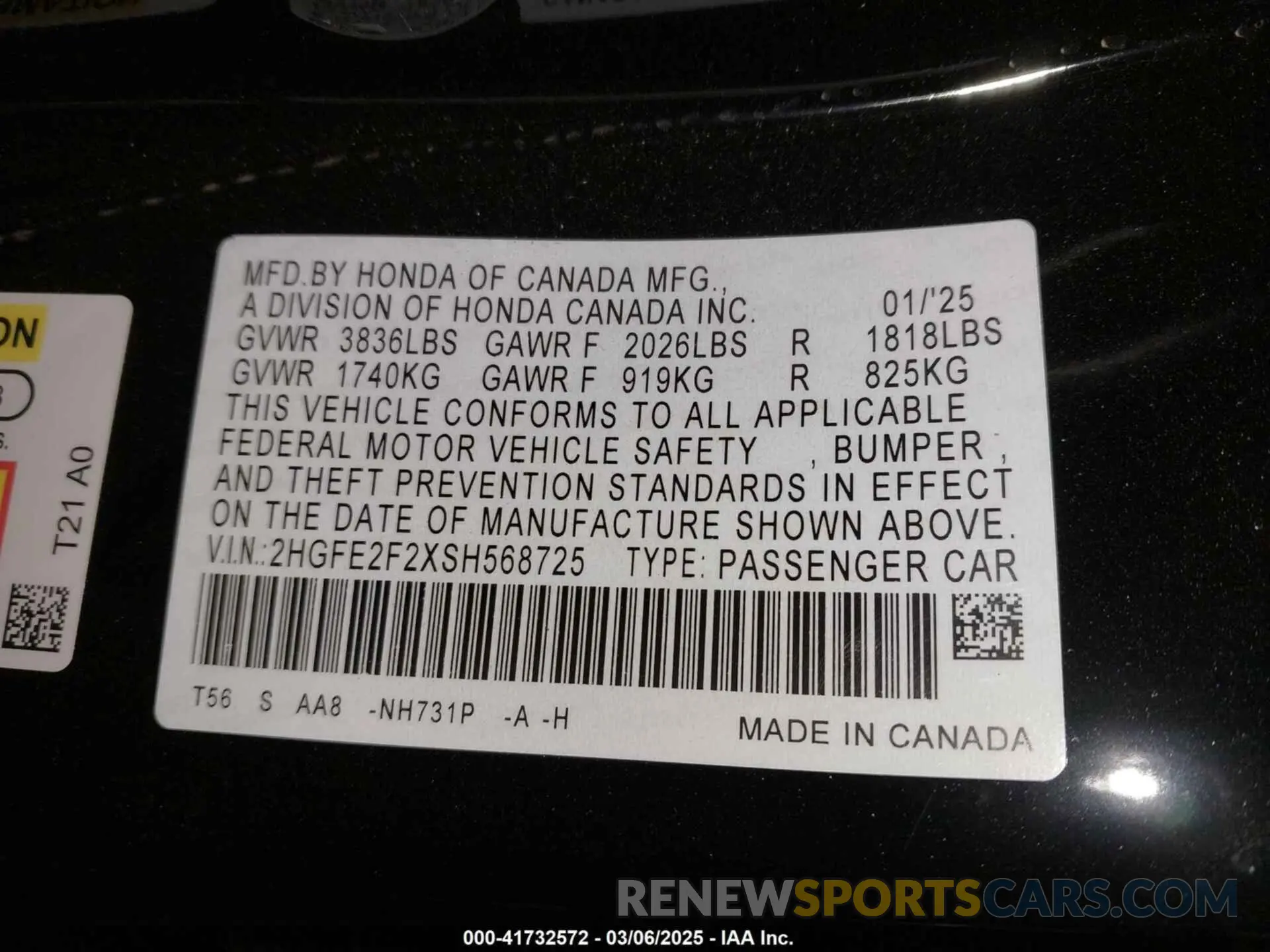 9 Photograph of a damaged car 2HGFE2F2XSH568725 HONDA CIVIC 2025