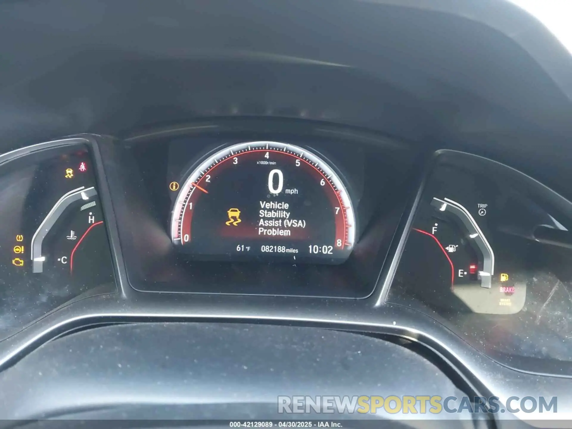 7 Photograph of a damaged car 2HGFC1E51KH703537 HONDA CIVIC SI 2019