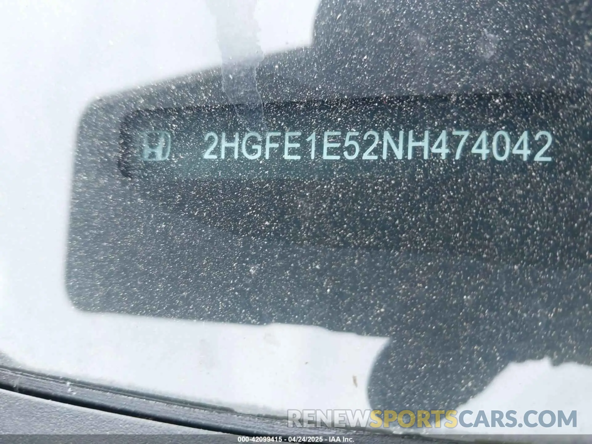 9 Фотография поврежденного автомобиля 2HGFE1E52NH474042 HONDA CIVIC SI 2022