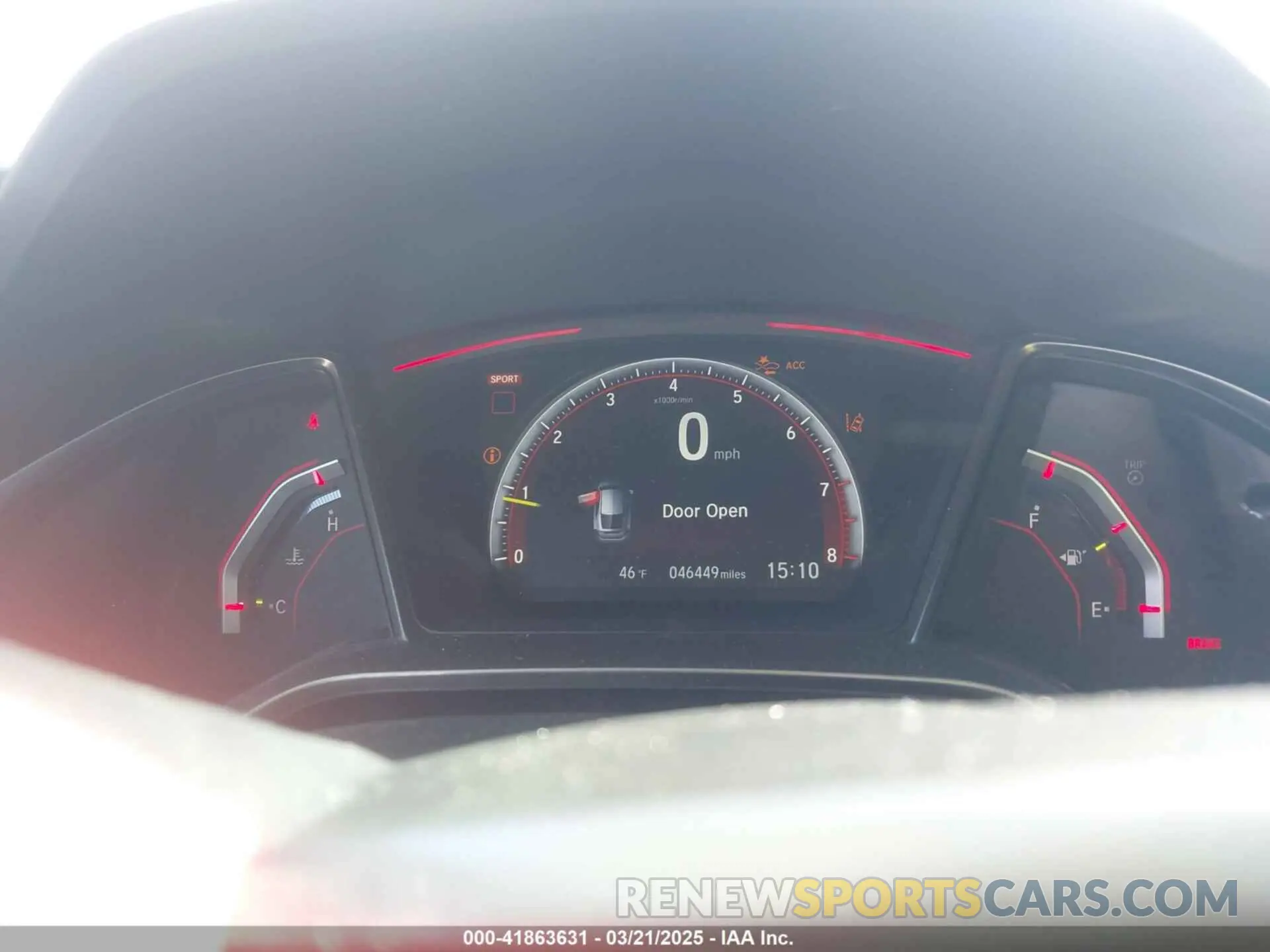 15 Photograph of a damaged car SHHFK8G70L4201682 HONDA CIVIC TYPE R 2020