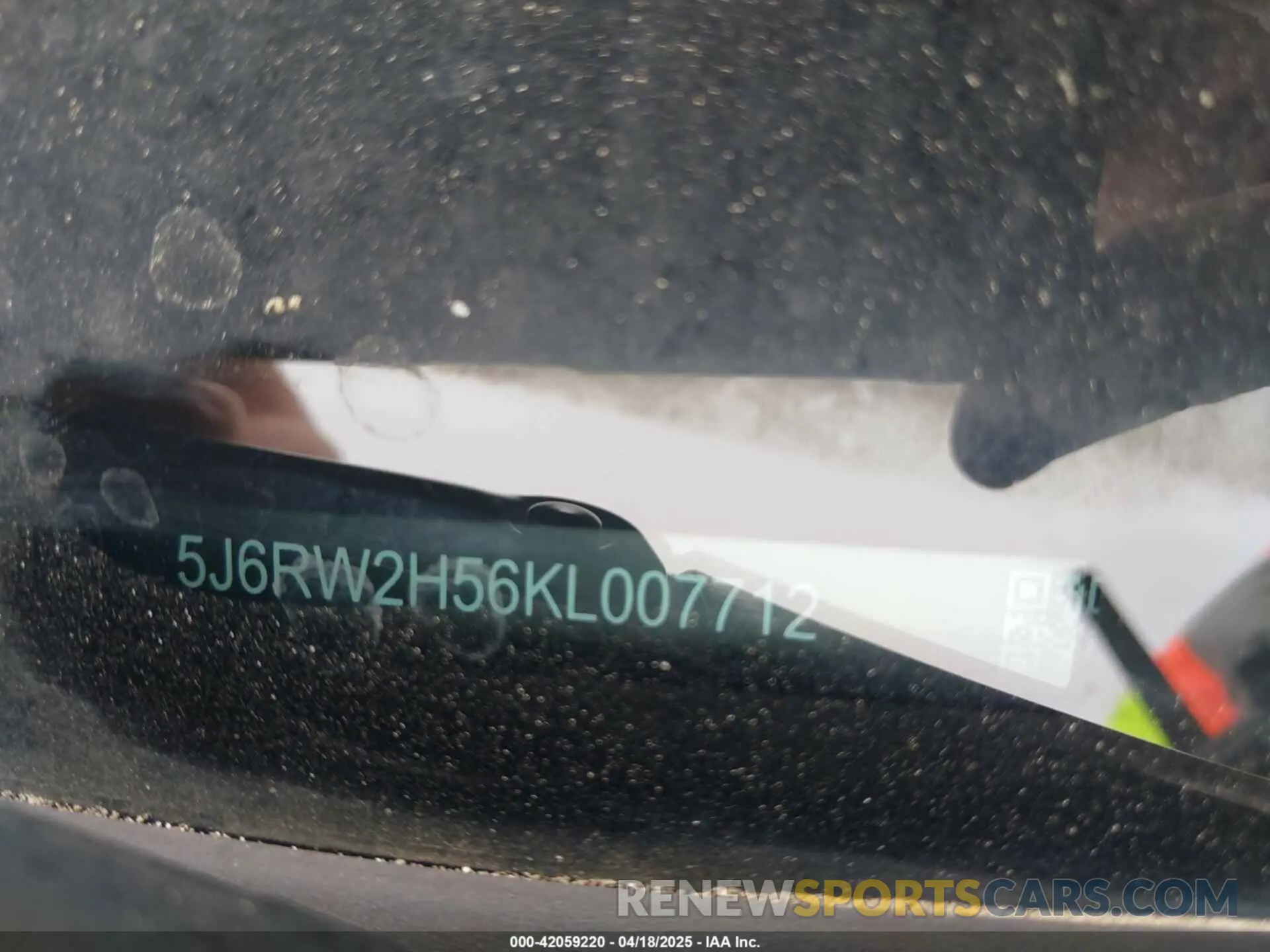 9 Фотография поврежденного автомобиля 5J6RW2H56KL007712 HONDA CR-V 2019