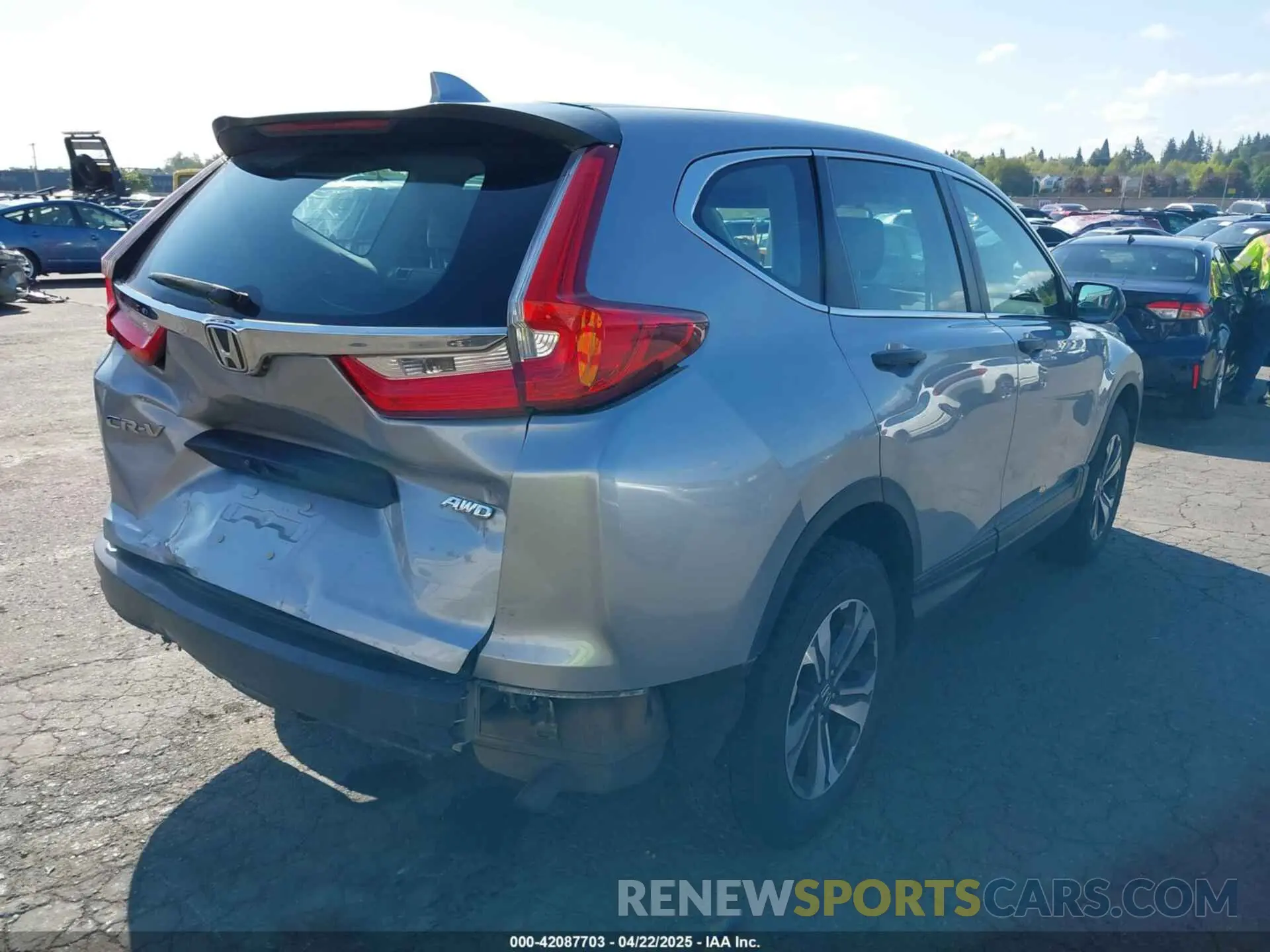 4 Фотография поврежденного автомобиля 5J6RW6H31KL003721 HONDA CR-V 2019