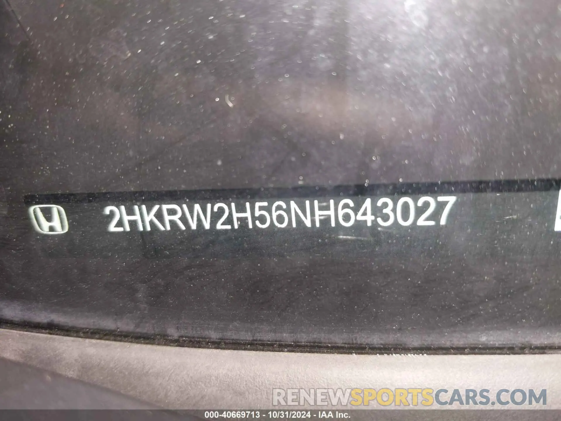 17 Фотография поврежденного автомобиля 2HKRW2H56NH643027 HONDA CR-V 2022