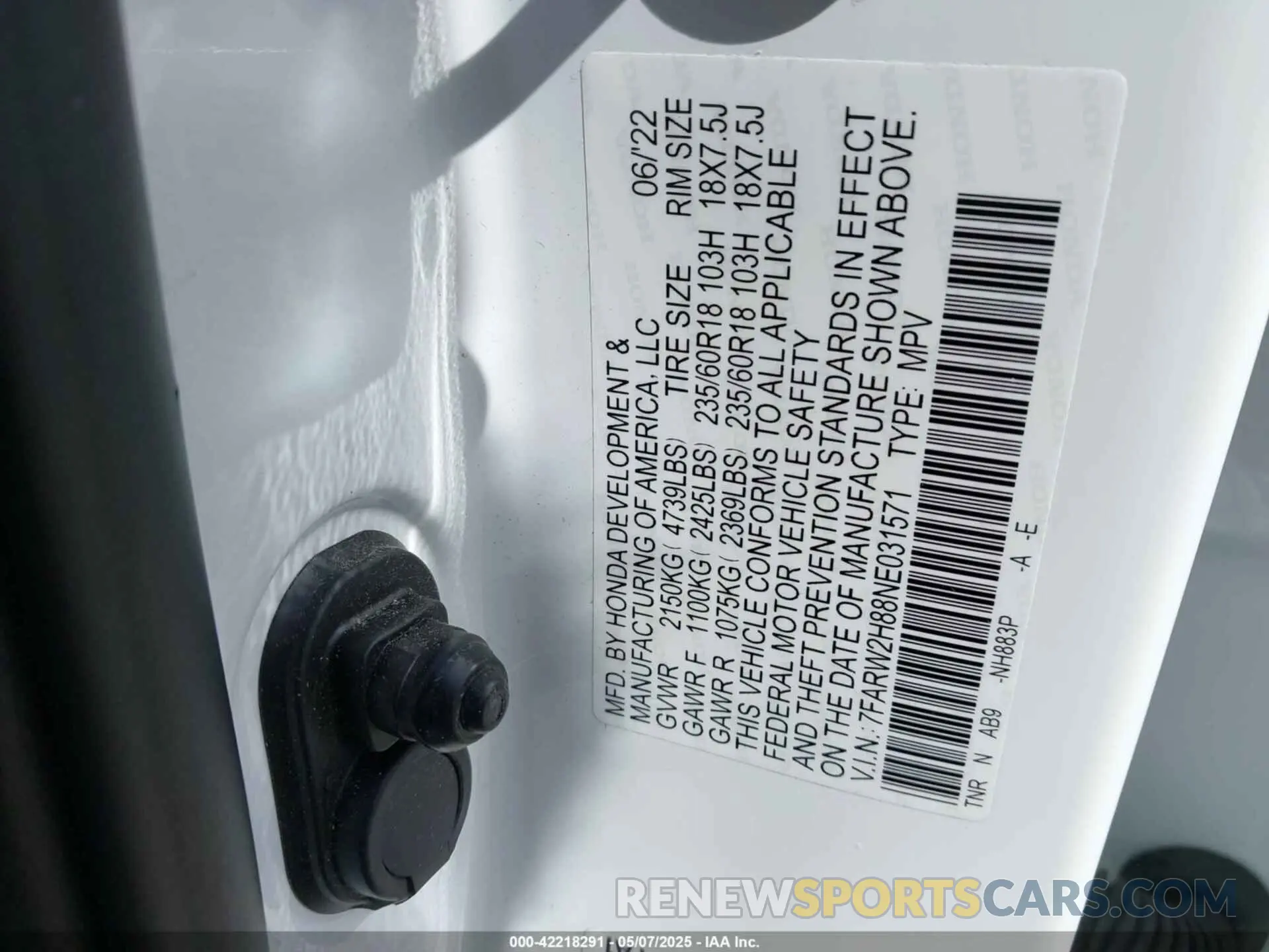 9 Photograph of a damaged car 7FARW2H88NE031571 HONDA CR-V 2022