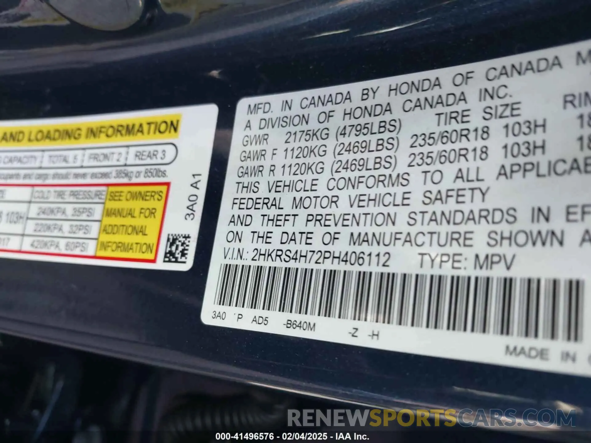 9 Фотография поврежденного автомобиля 2HKRS4H72PH406112 HONDA CR-V 2023
