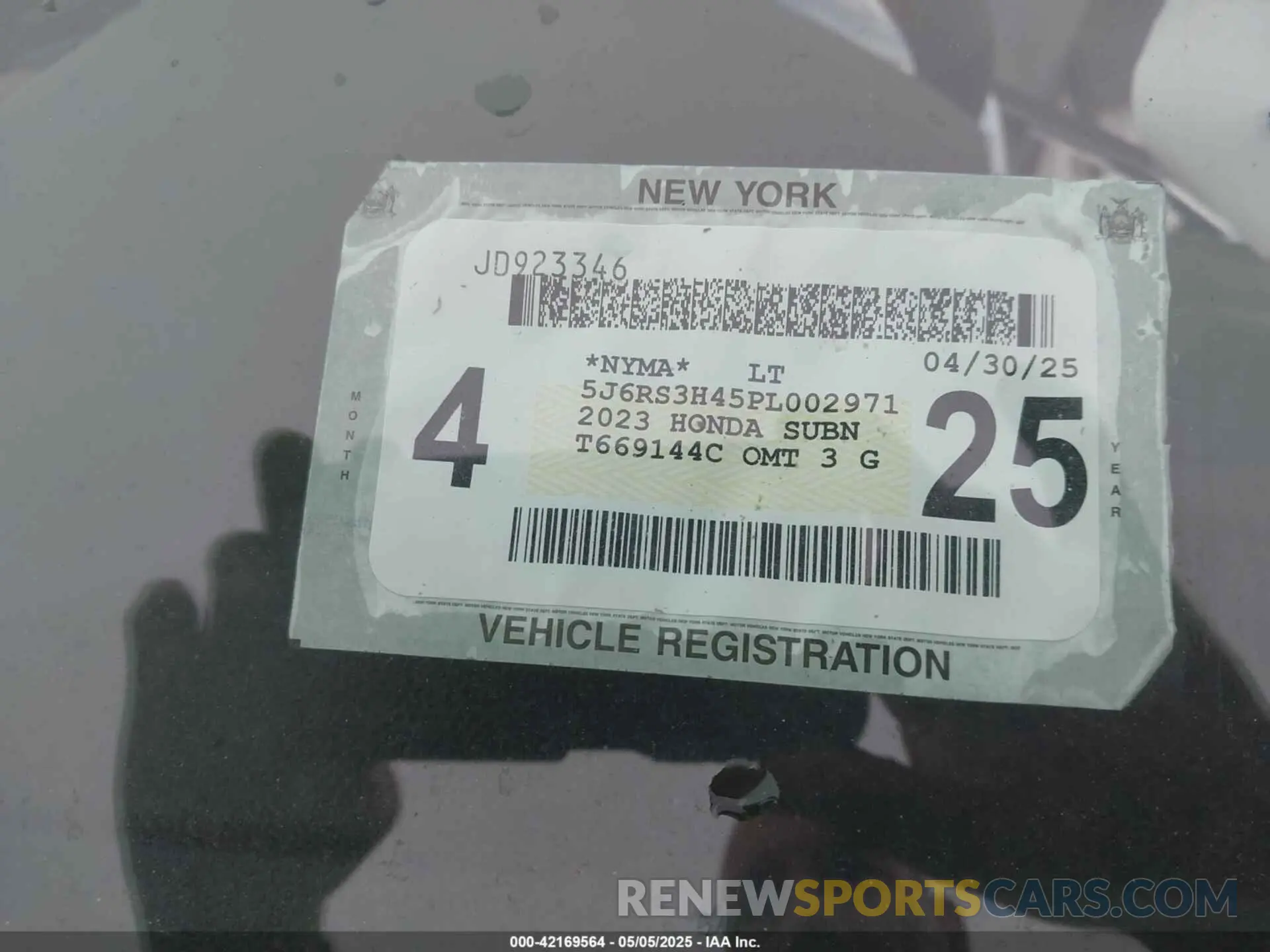 20 Photograph of a damaged car 5J6RS3H45PL002971 HONDA CR-V 2023