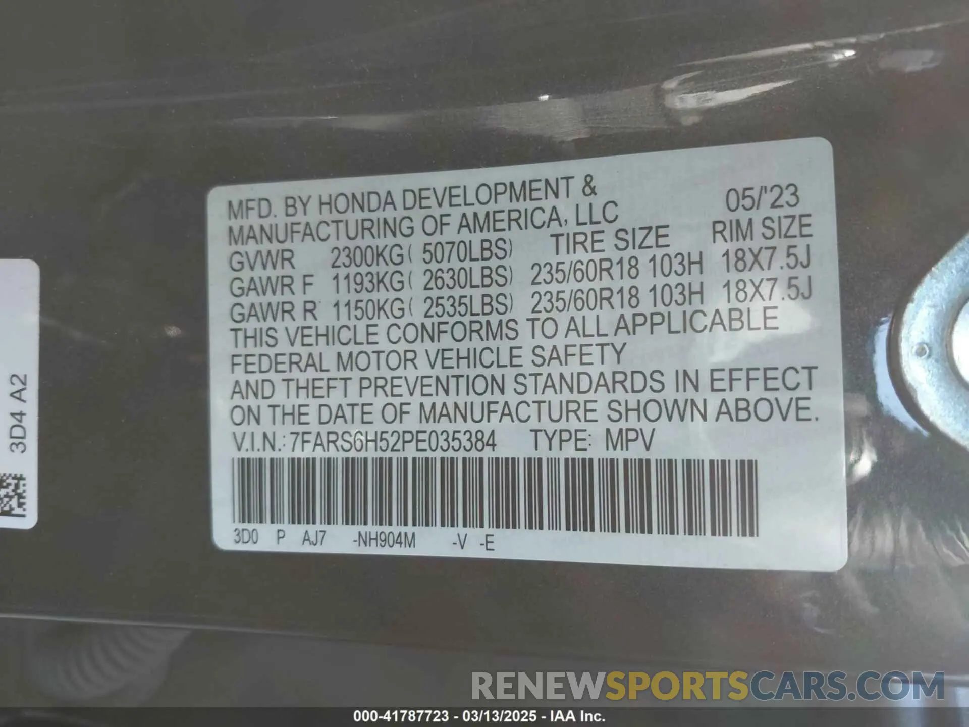 9 Photograph of a damaged car 7FARS6H52PE035384 HONDA CR-V 2023