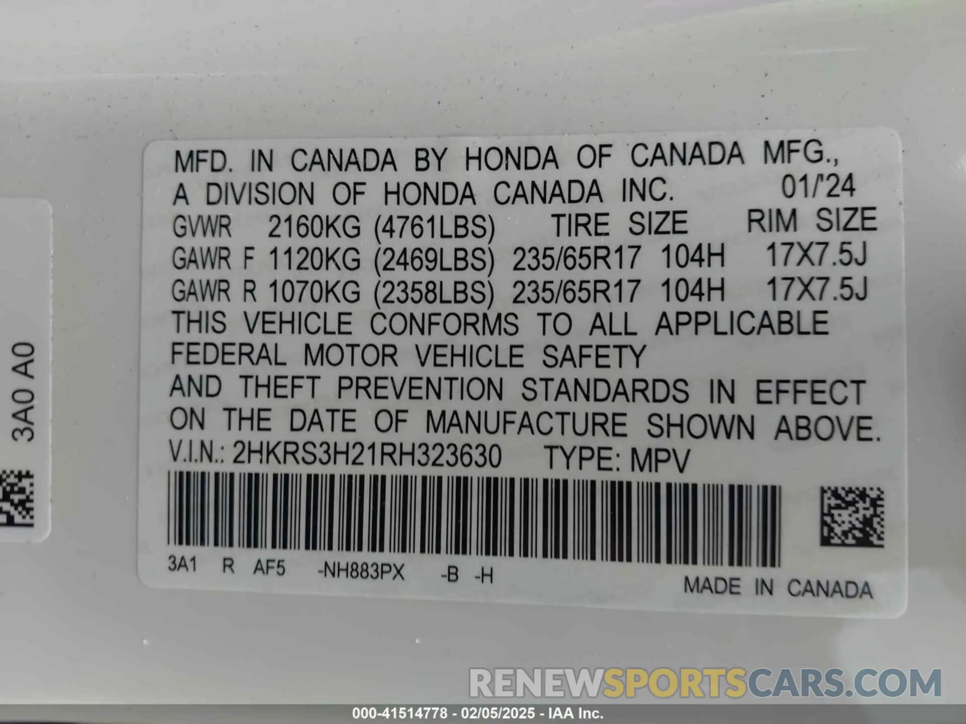 9 Photograph of a damaged car 2HKRS3H21RH323630 HONDA CR-V 2024