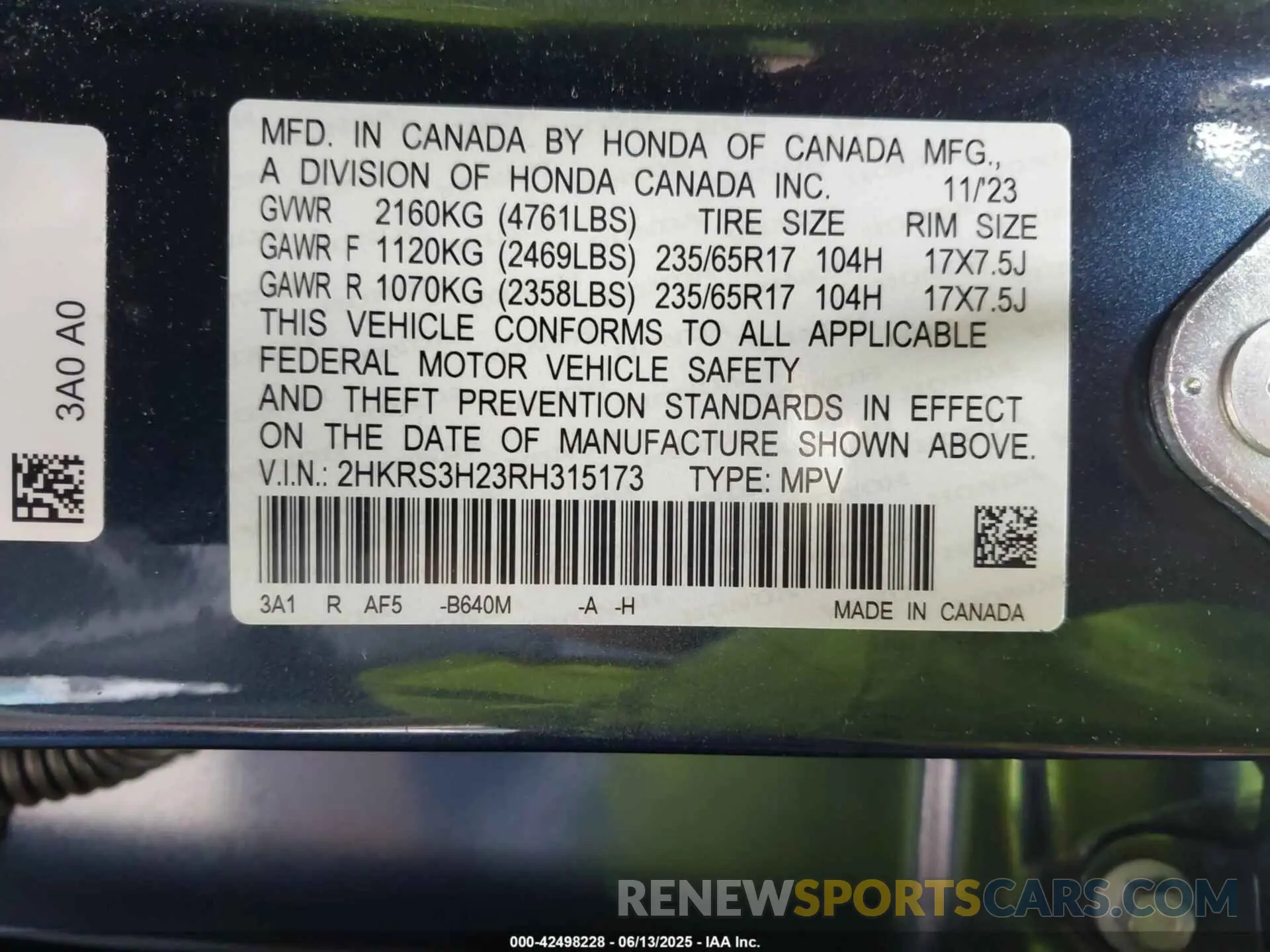 9 Photograph of a damaged car 2HKRS3H23RH315173 HONDA CR-V 2024