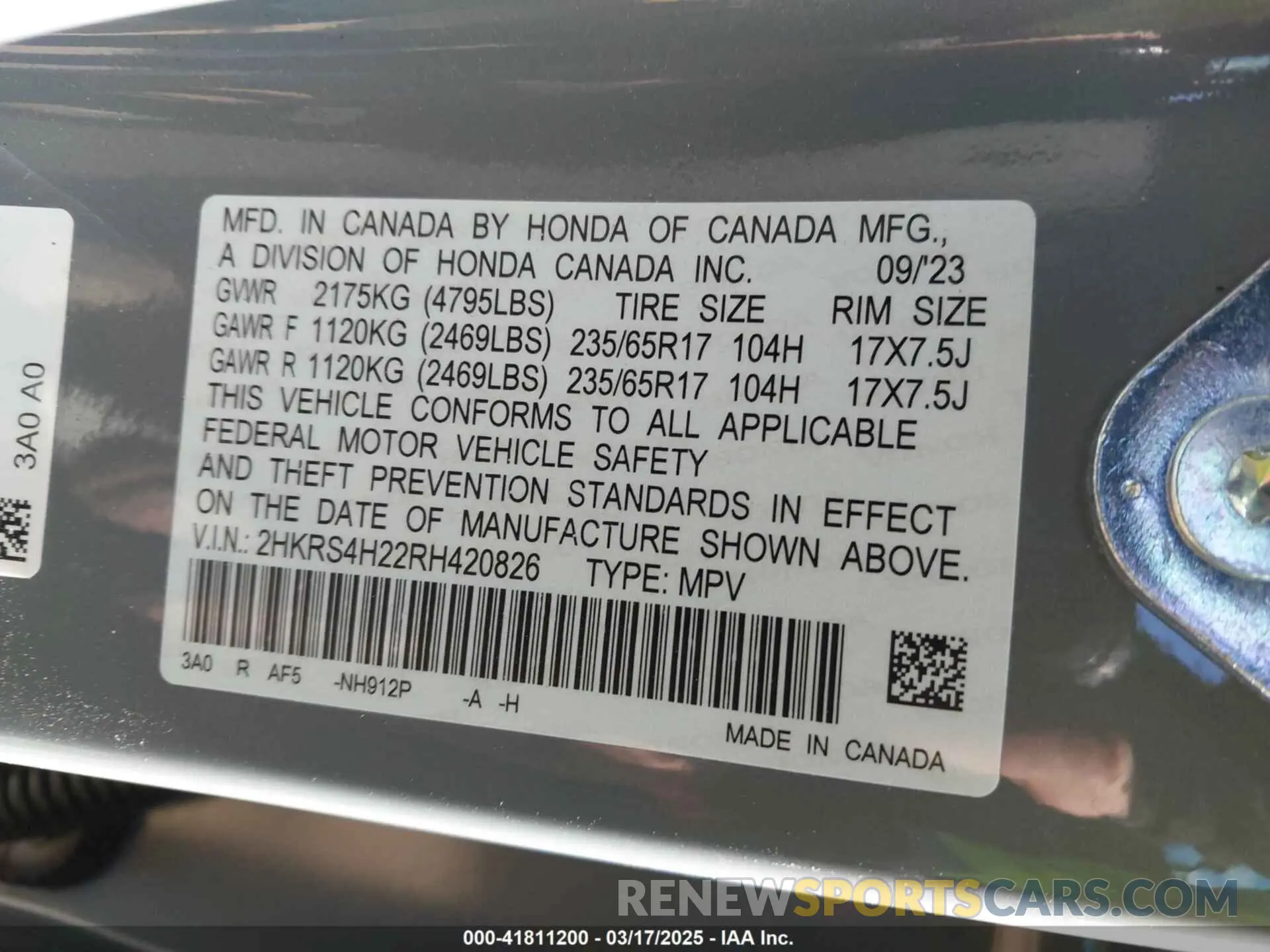 9 Photograph of a damaged car 2HKRS4H22RH420826 HONDA CR-V 2024