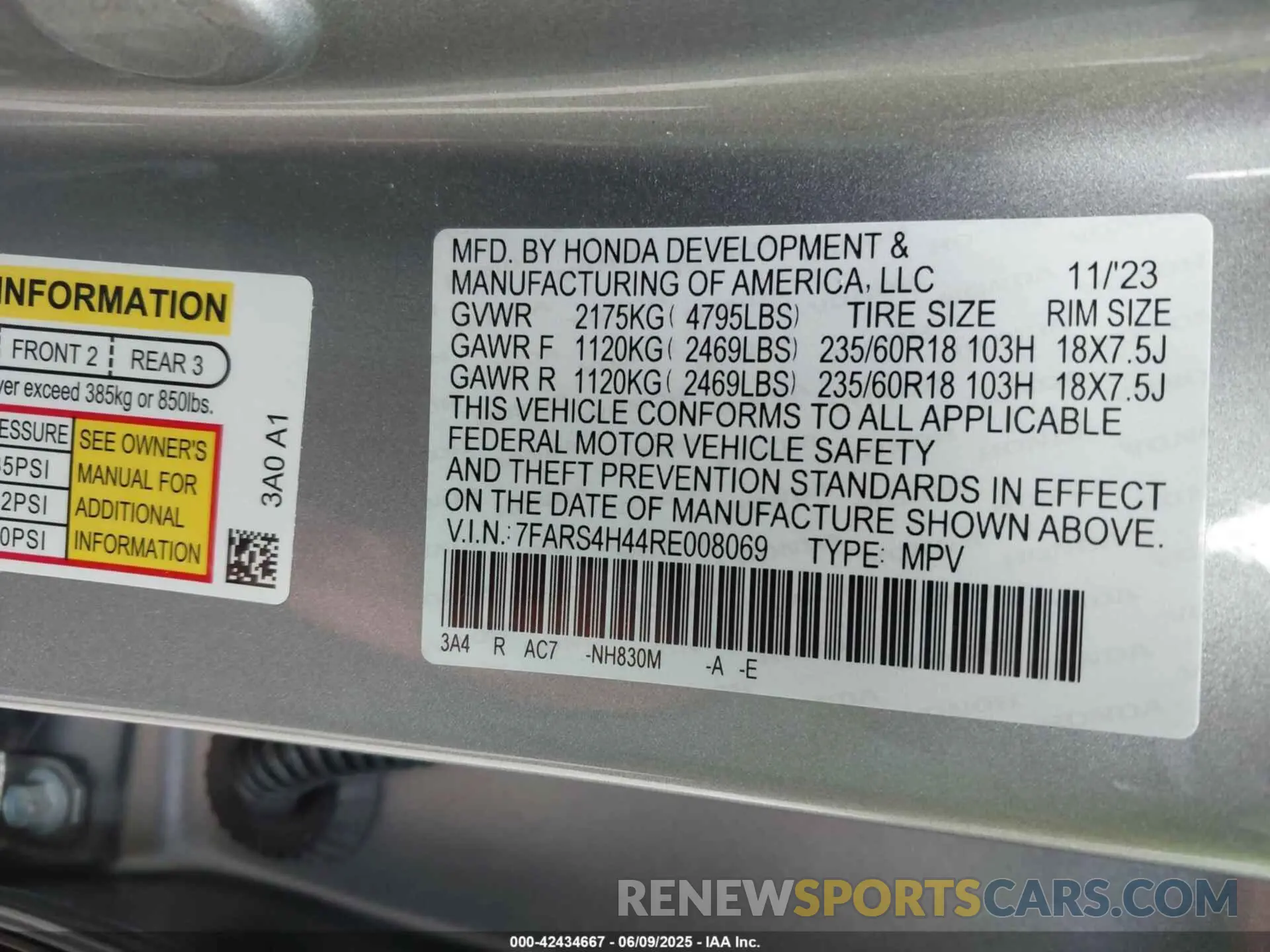 9 Photograph of a damaged car 7FARS4H44RE008069 HONDA CR-V 2024