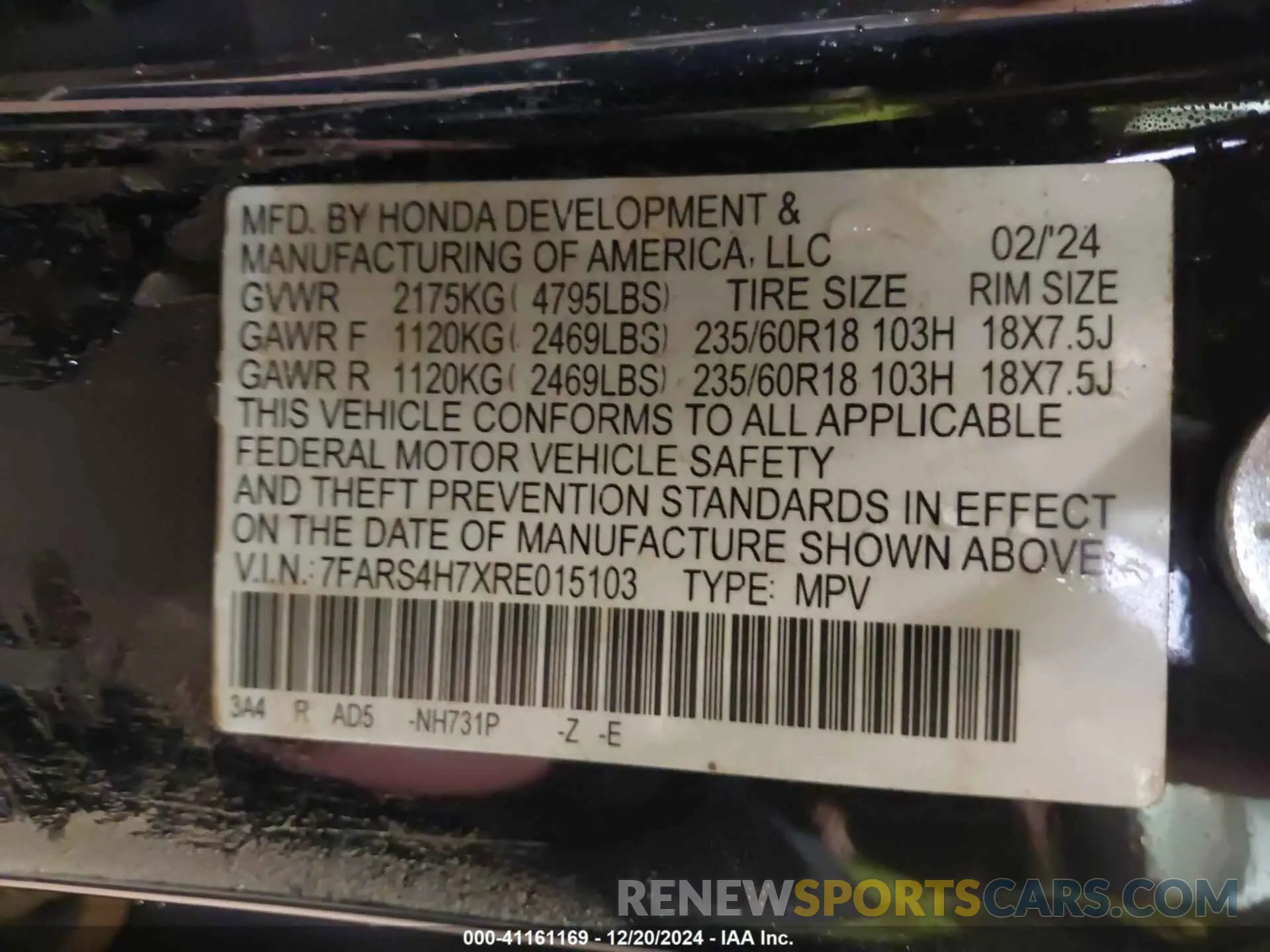 9 Photograph of a damaged car 7FARS4H7XRE015103 HONDA CR-V 2024