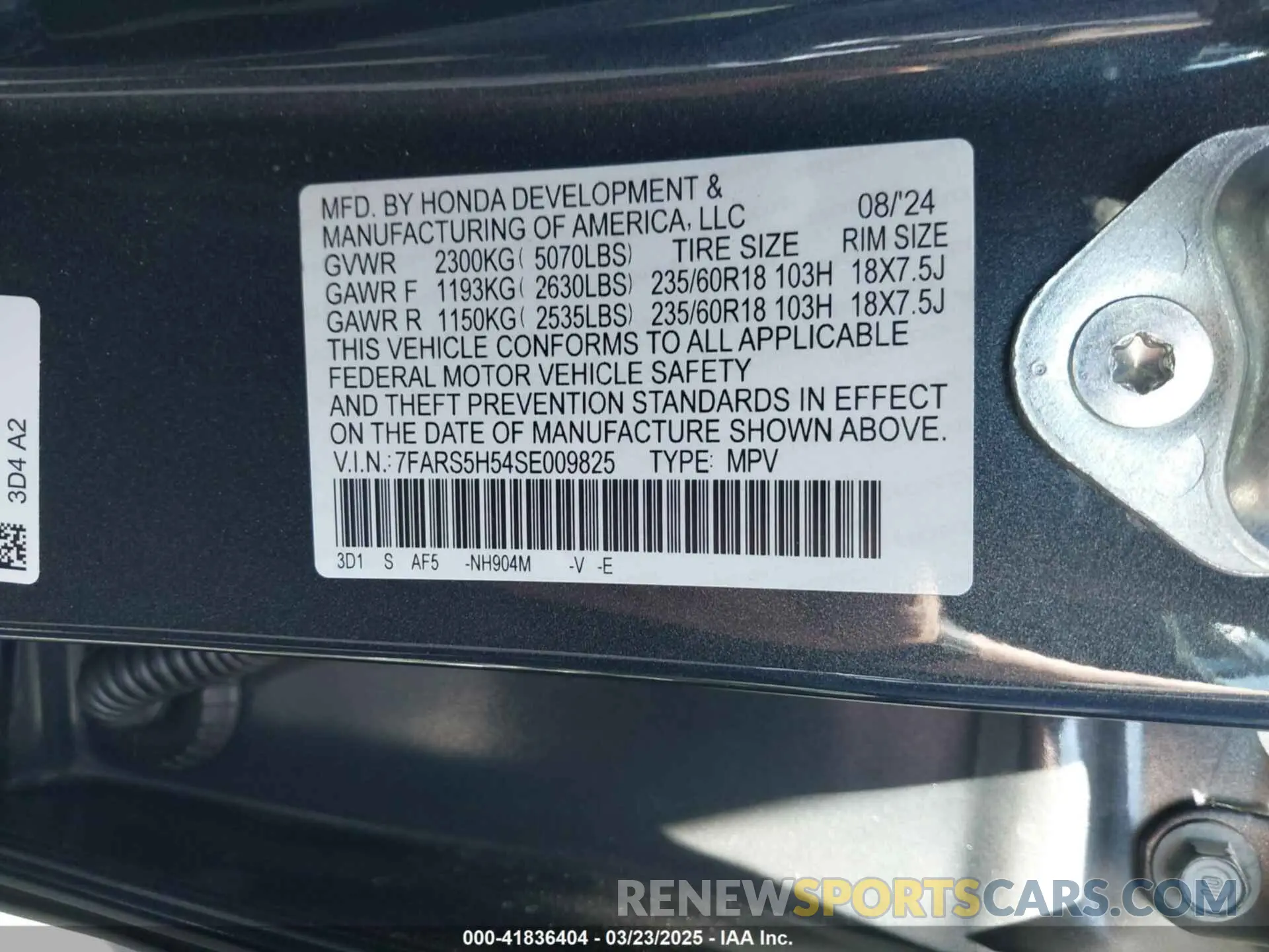 9 Photograph of a damaged car 7FARS5H54SE009825 HONDA CR-V 2025