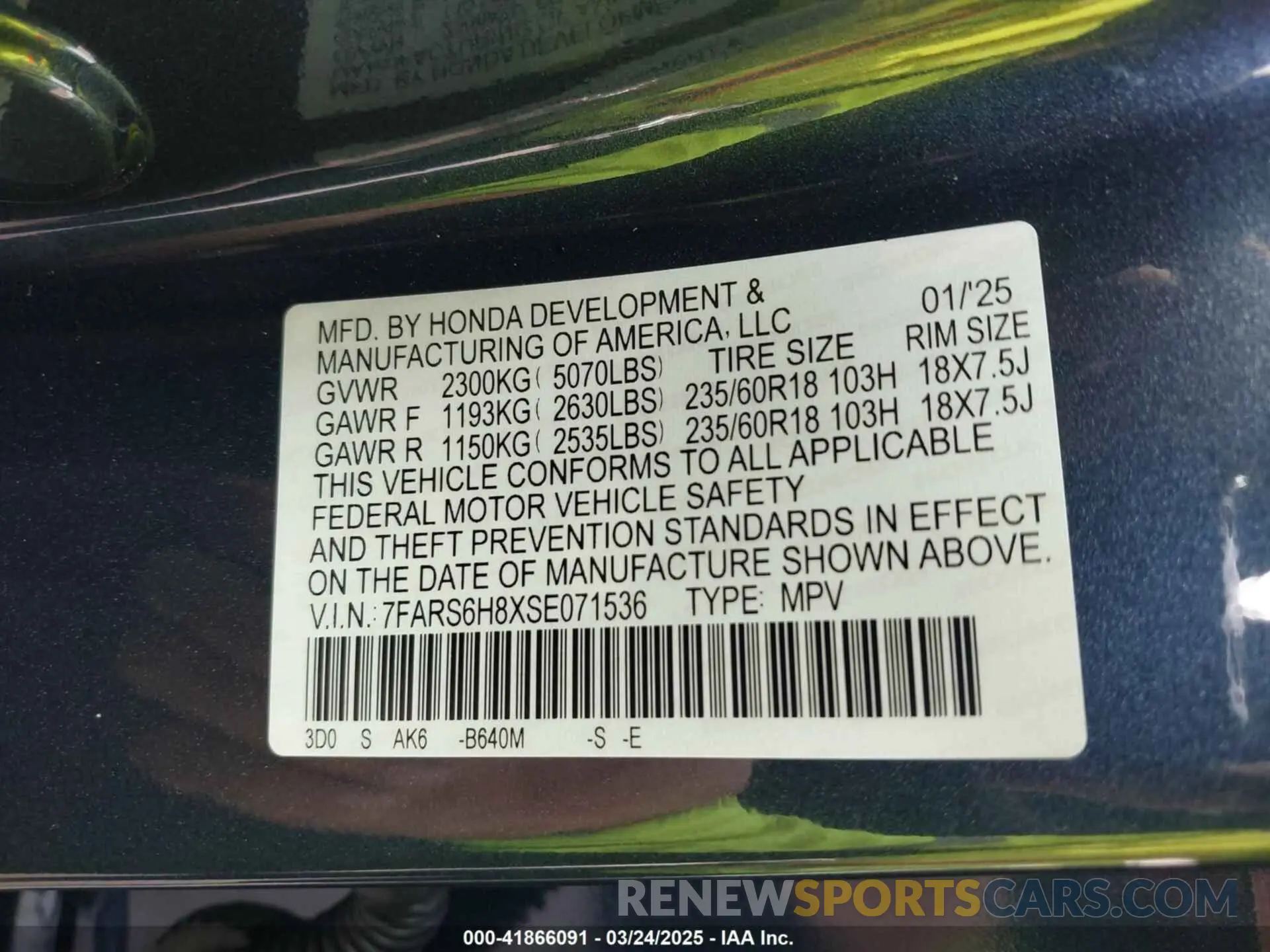 9 Photograph of a damaged car 7FARS6H8XSE071536 HONDA CR-V 2025