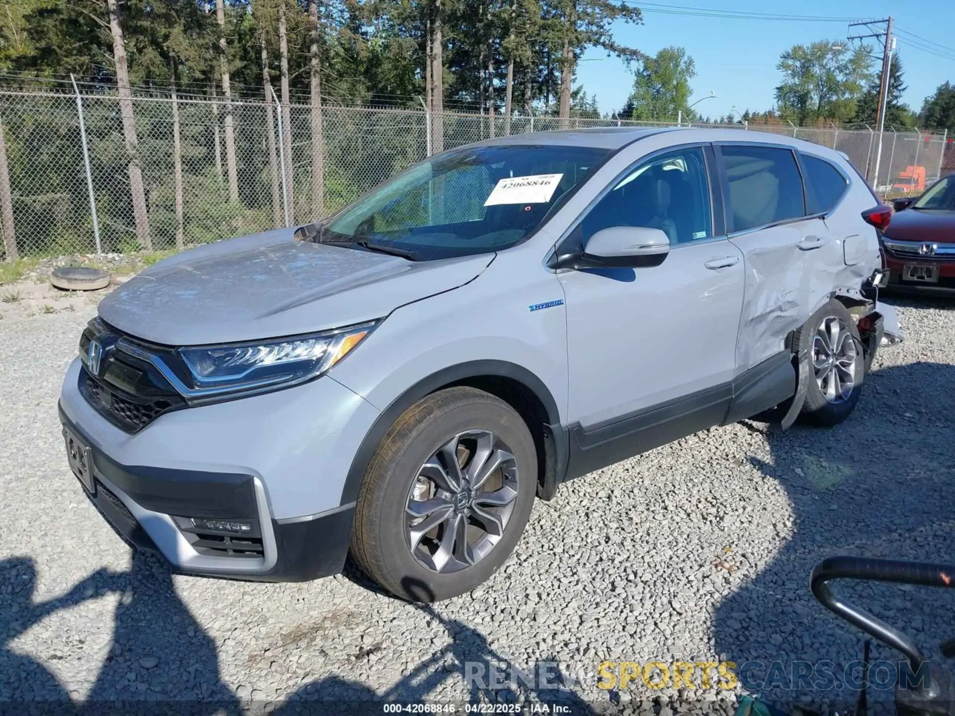 2 Фотография поврежденного автомобиля 5J6RT6H80NL020258 HONDA CR-V HYBRID 2022