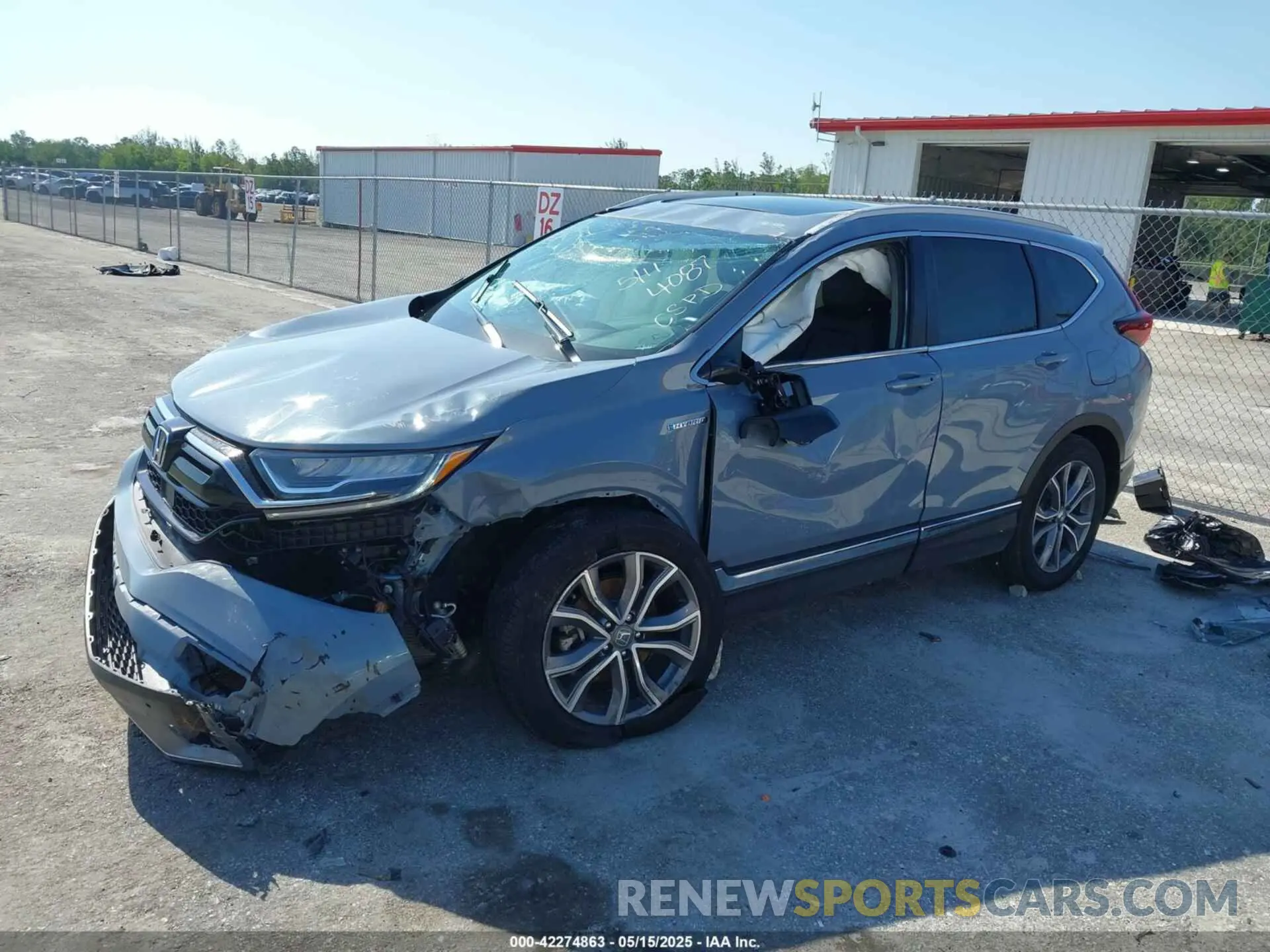 2 Фотография поврежденного автомобиля 5J6RT6H91NL014087 HONDA CR-V HYBRID 2022