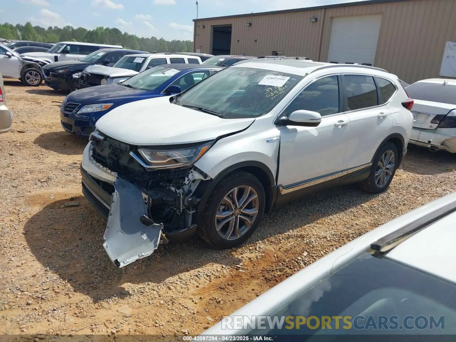 2 Photograph of a damaged car 5J6RT6H93NL038701 HONDA CR-V HYBRID 2022