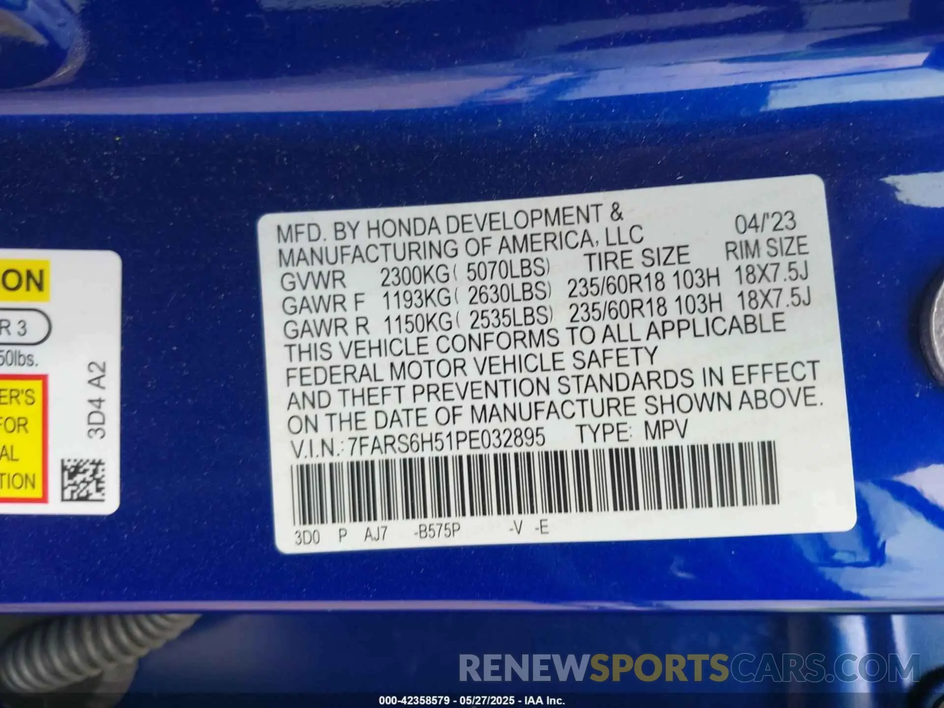 9 Photograph of a damaged car 7FARS6H51PE032895 HONDA CR-V HYBRID 2023