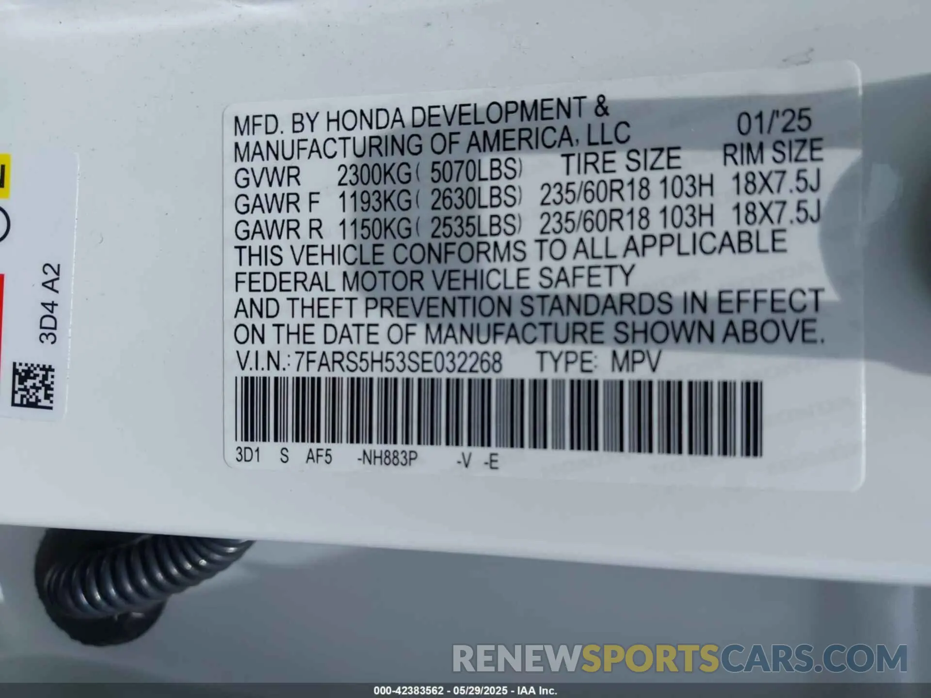 9 Photograph of a damaged car 7FARS5H53SE032268 HONDA CR-V HYBRID 2025