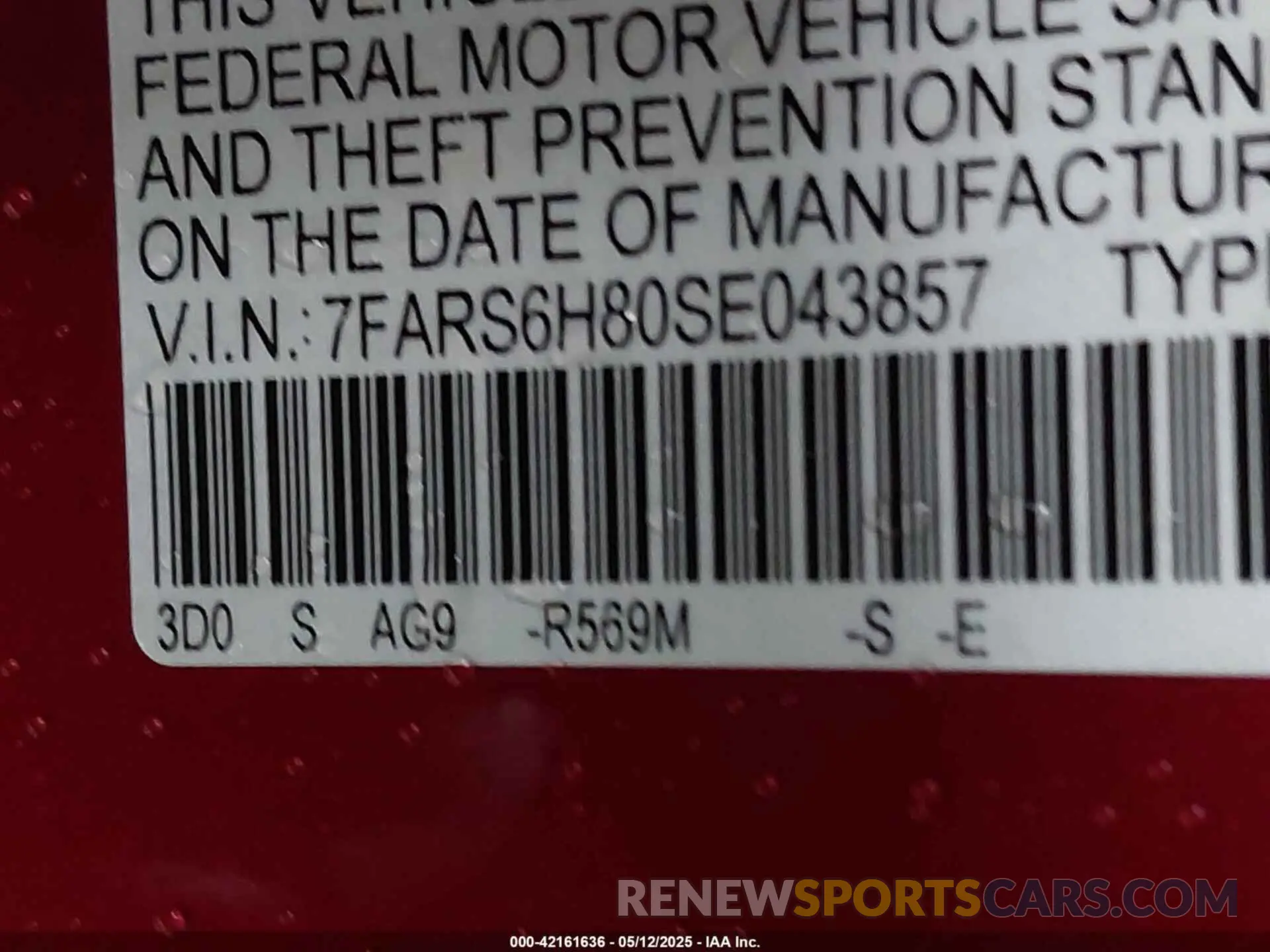 9 Фотография поврежденного автомобиля 7FARS6H80SE043857 HONDA CR-V HYBRID 2025