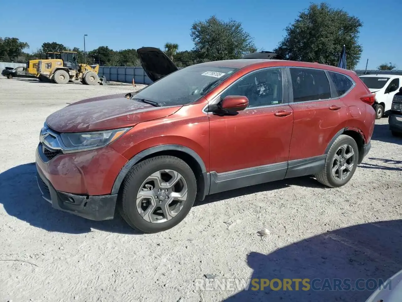 1 Photograph of a damaged car 2HKRW1H50KH506204 HONDA CRV 2019