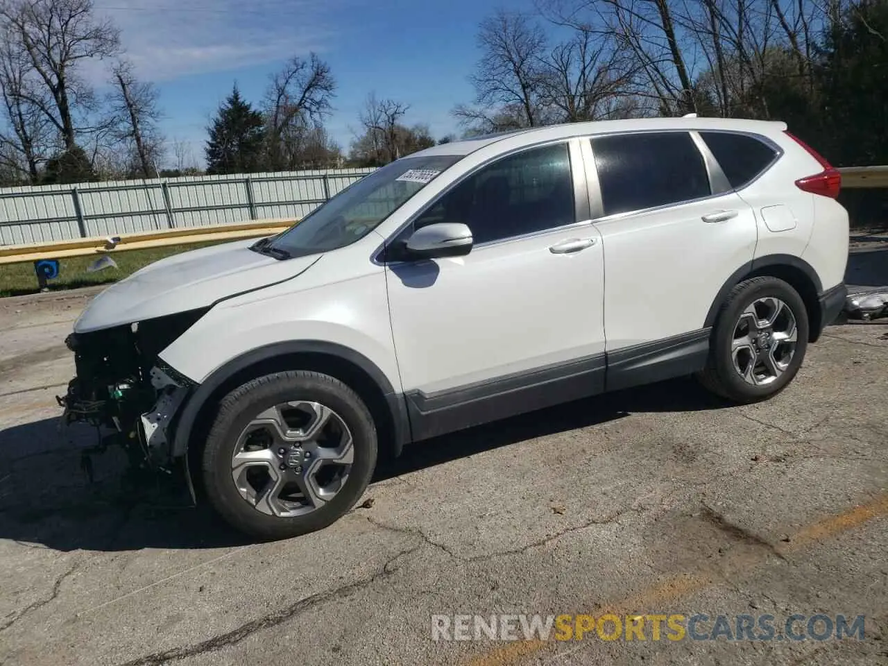 1 Photograph of a damaged car 2HKRW1H57KH511951 HONDA CRV 2019