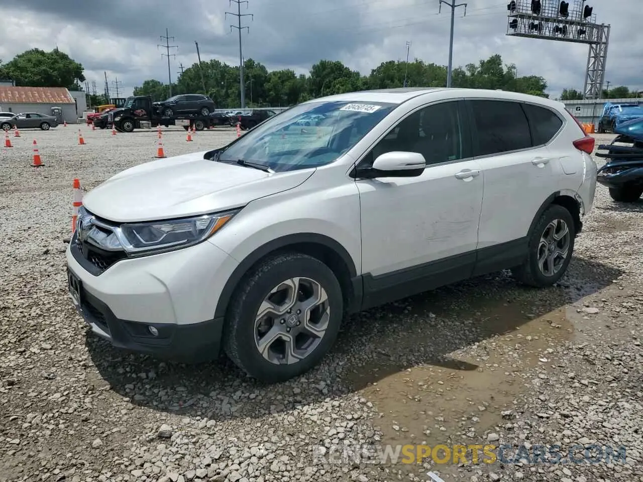 1 Photograph of a damaged car 2HKRW2H50KH664998 HONDA CRV 2019