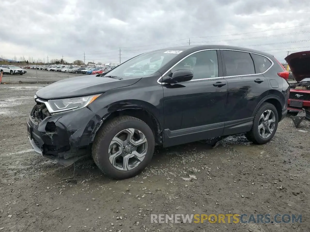 1 Photograph of a damaged car 2HKRW2H56KH617202 HONDA CRV 2019