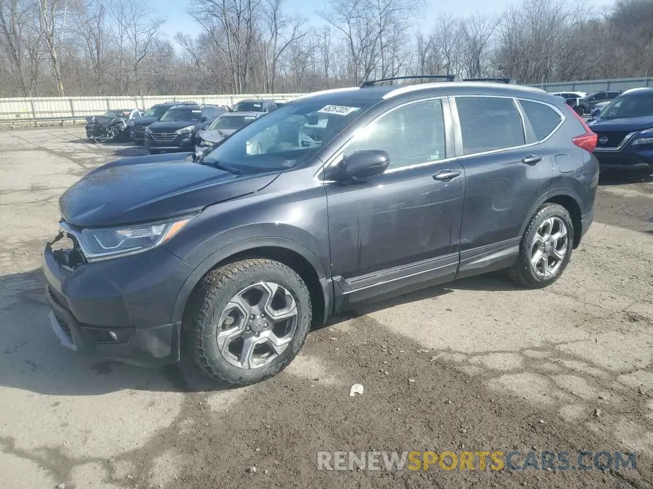 1 Photograph of a damaged car 2HKRW2H56KH671597 HONDA CRV 2019