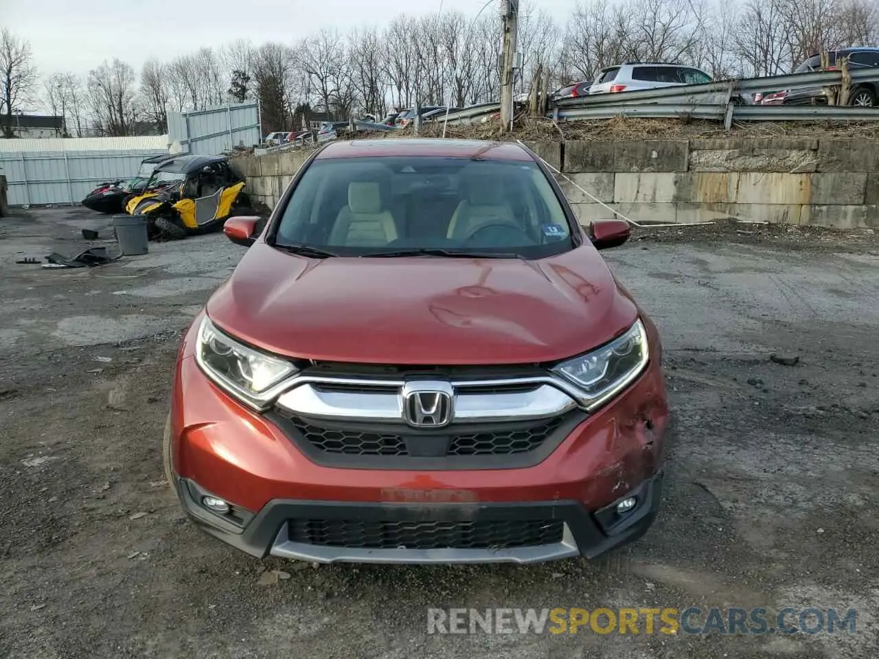 5 Photograph of a damaged car 2HKRW2H57KH635630 HONDA CRV 2019