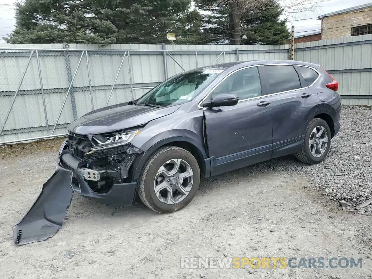 1 Photograph of a damaged car 2HKRW2H58KH636026 HONDA CRV 2019