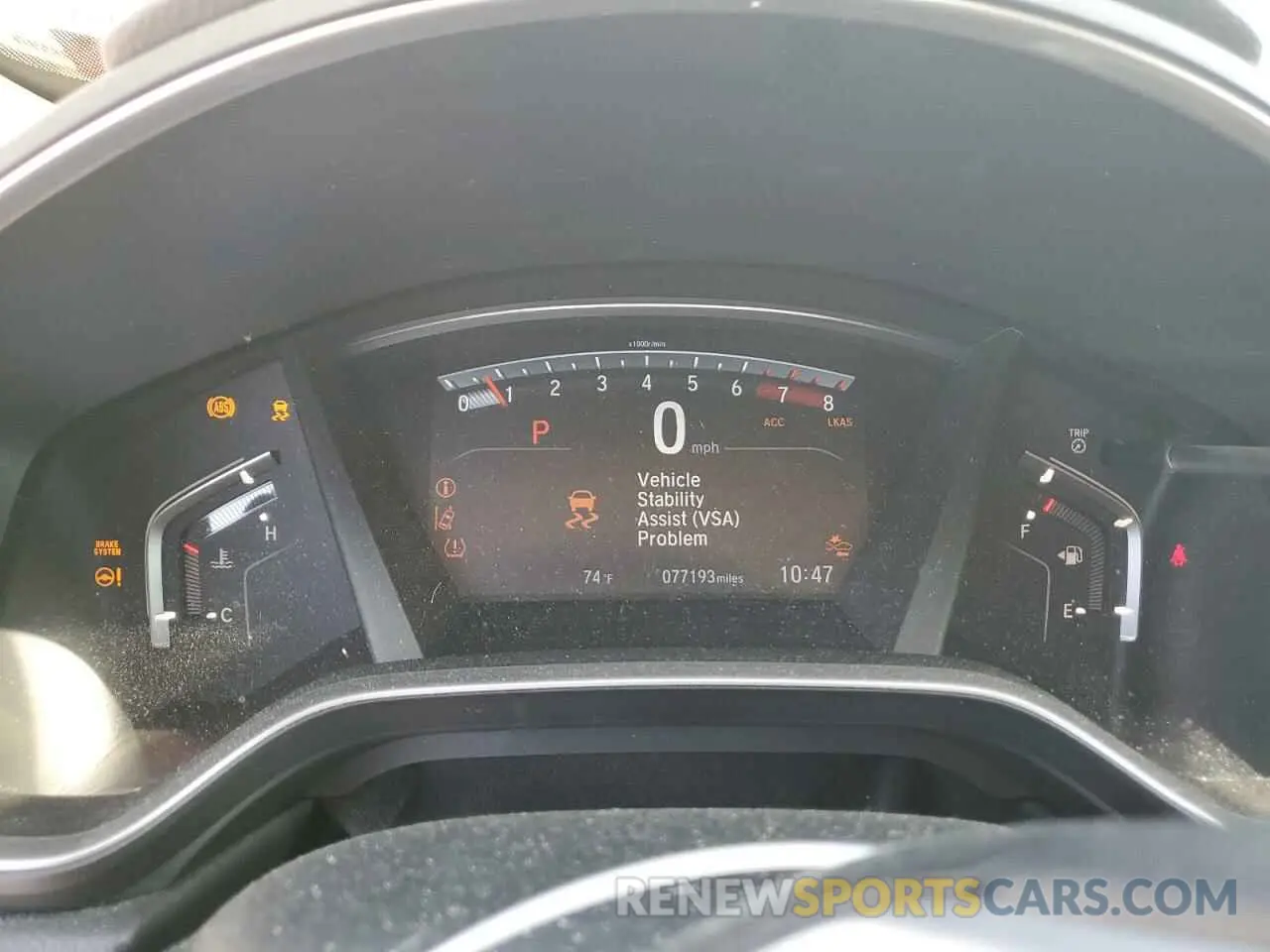 9 Photograph of a damaged car 2HKRW2H81KH647024 HONDA CRV 2019