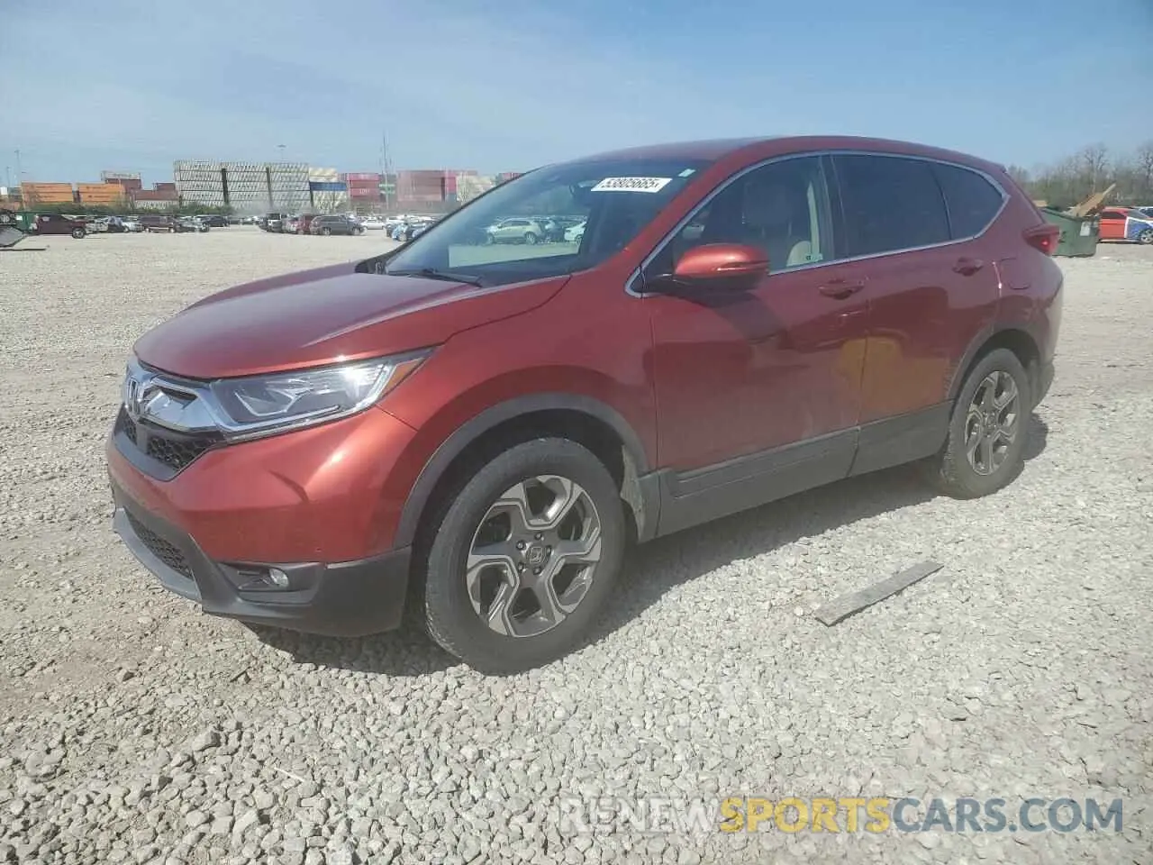 1 Photograph of a damaged car 2HKRW2H84KH611375 HONDA CRV 2019