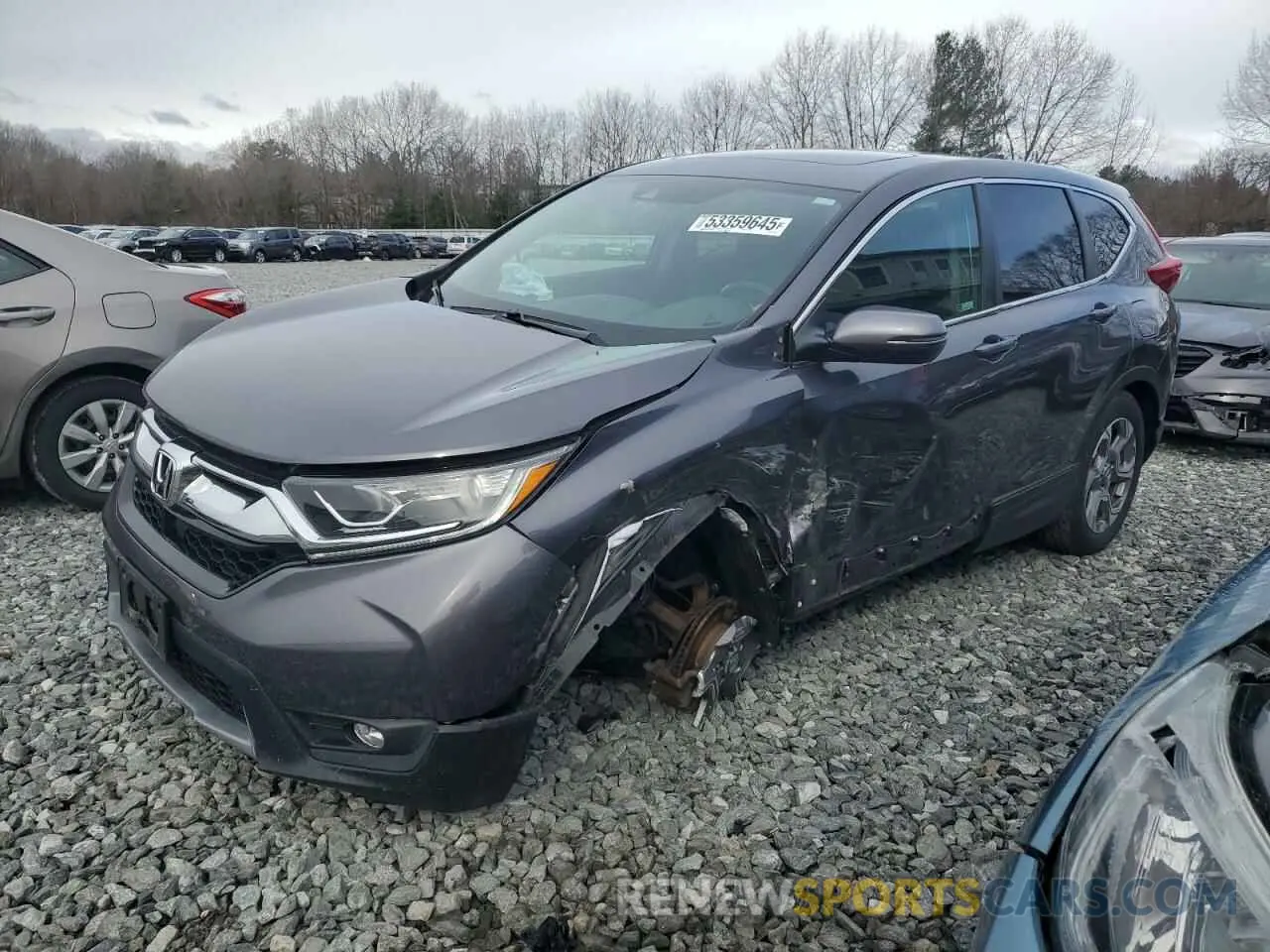 1 Photograph of a damaged car 2HKRW2H85KH665641 HONDA CRV 2019