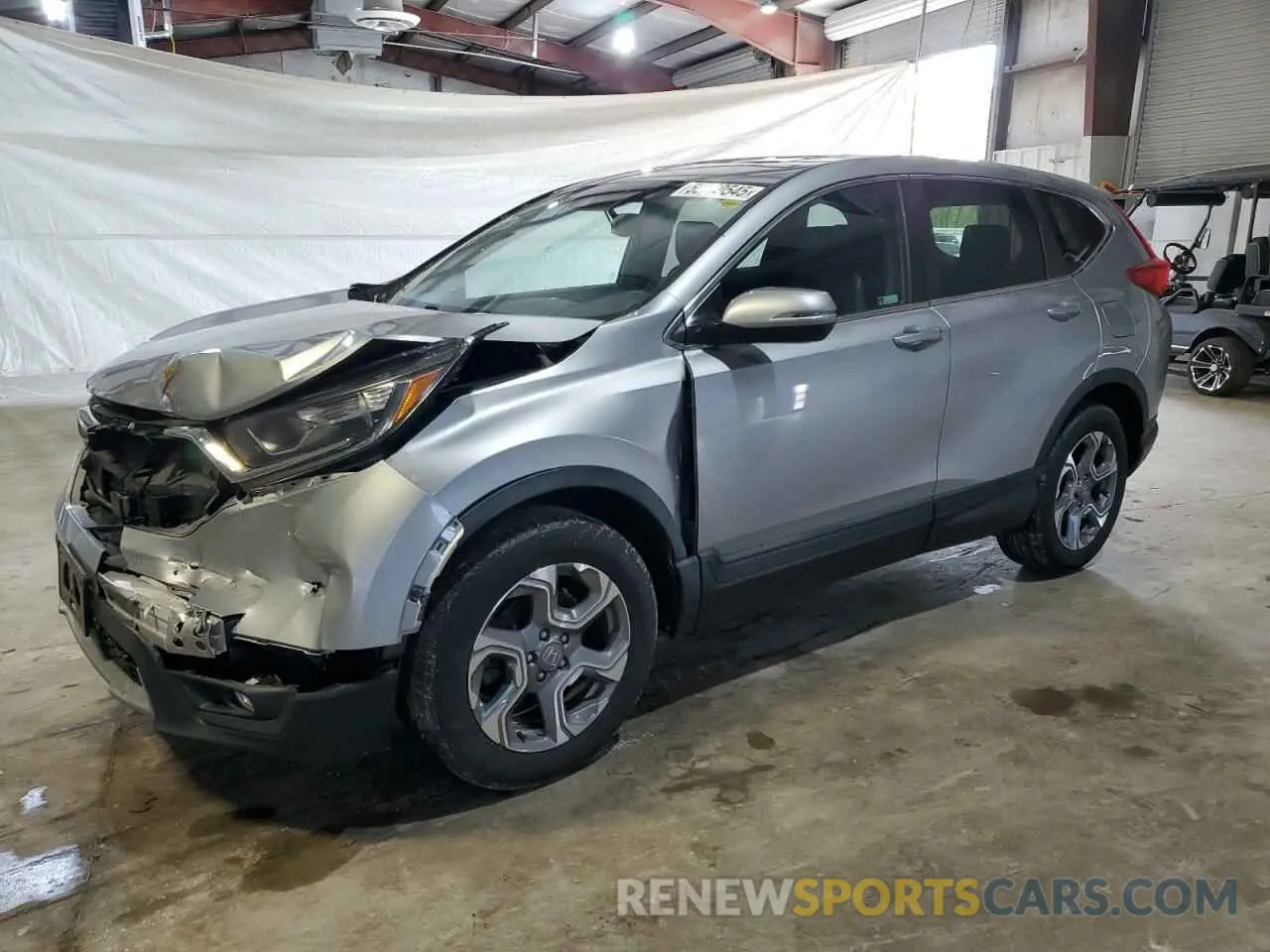 1 Photograph of a damaged car 2HKRW2H88KH614859 HONDA CRV 2019