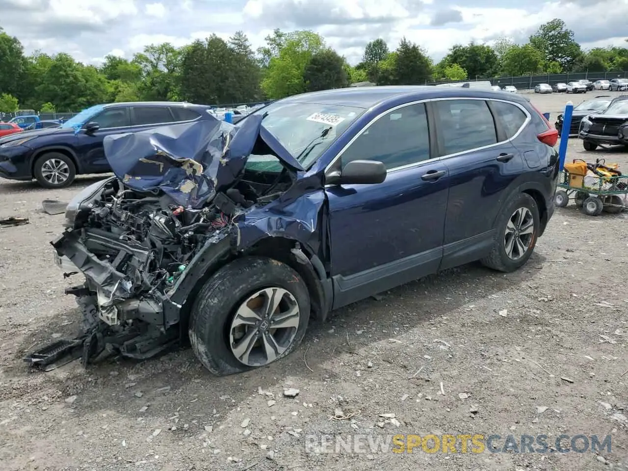 1 Photograph of a damaged car 2HKRW5H37KH404985 HONDA CRV 2019