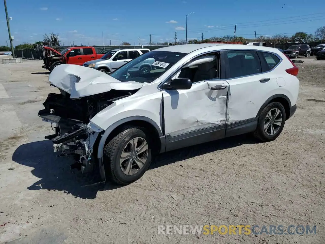 1 Photograph of a damaged car 2HKRW5H39KH416362 HONDA CRV 2019