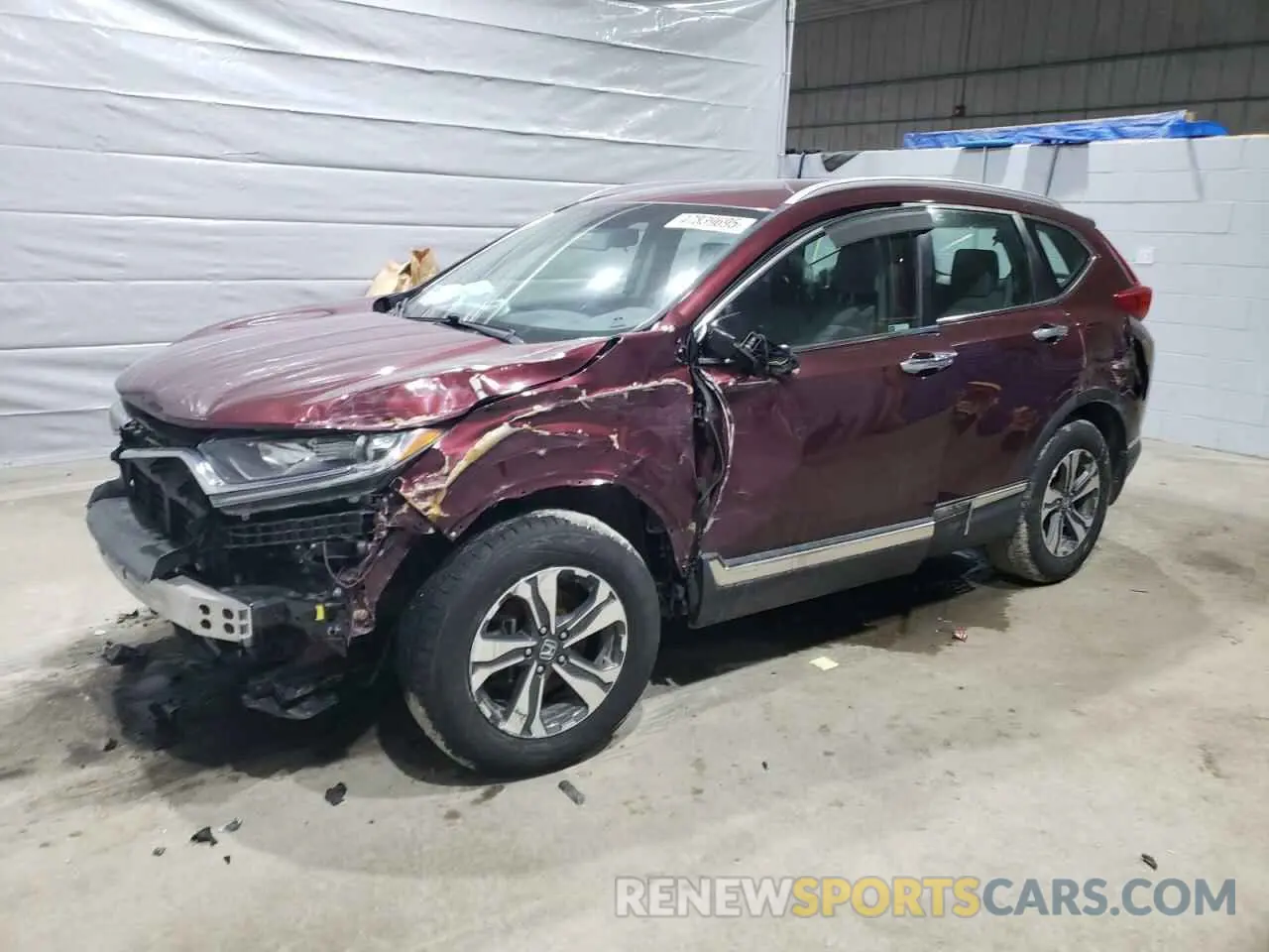 1 Photograph of a damaged car 2HKRW6H36KH200619 HONDA CRV 2019