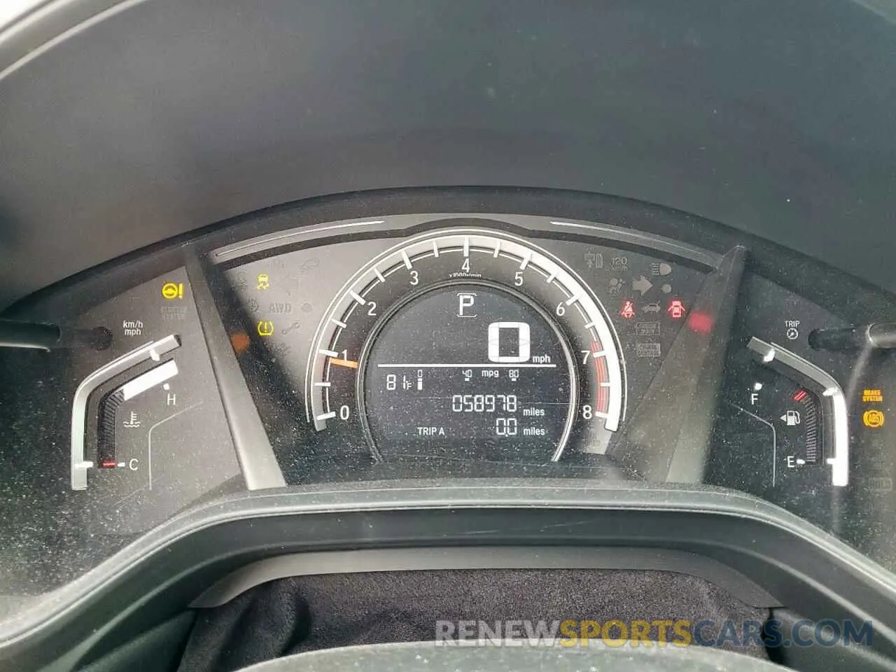 9 Photograph of a damaged car 2HKRW6H36KH203603 HONDA CRV 2019