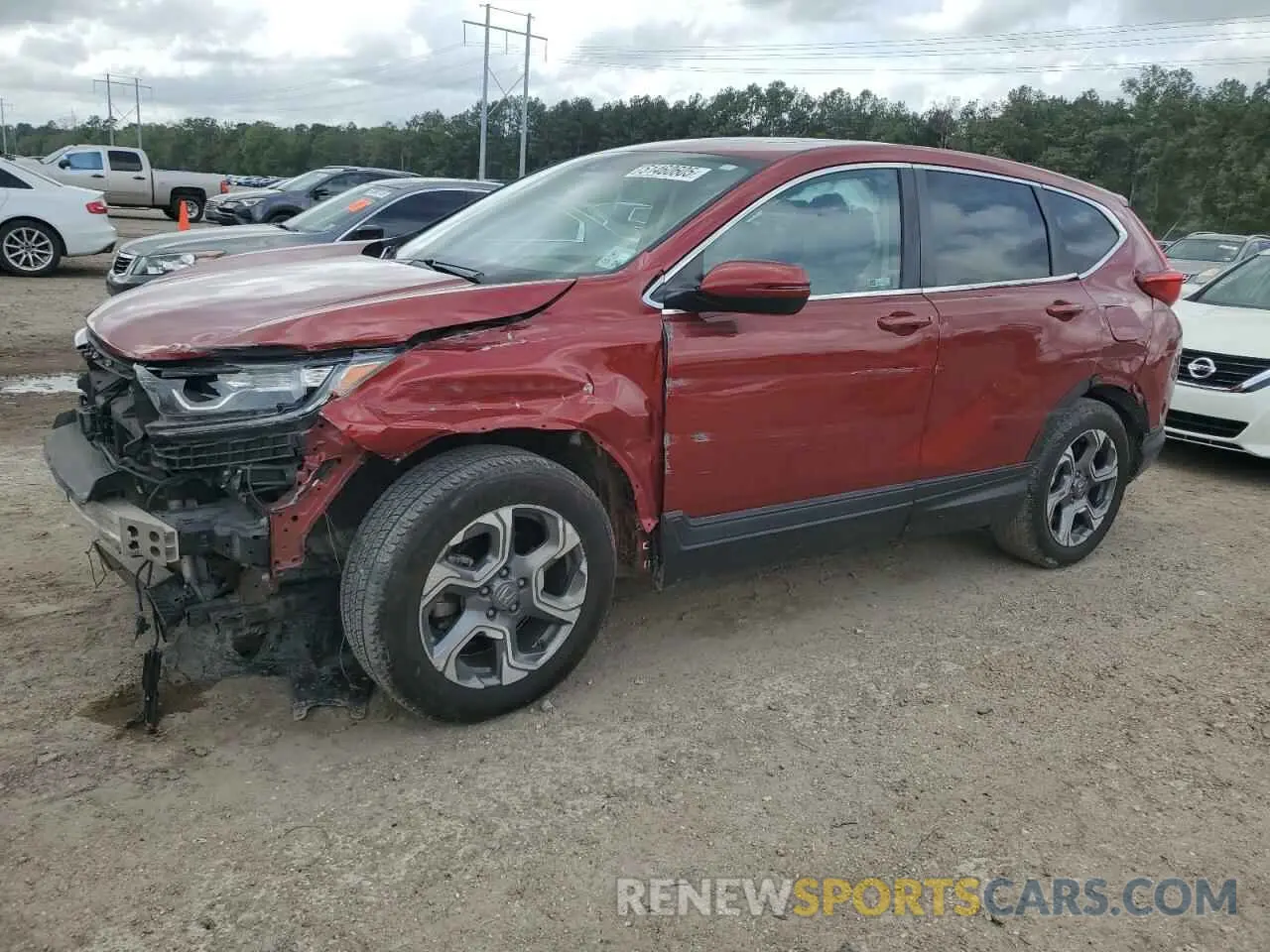 1 Photograph of a damaged car 5J6RW1H51KL002041 HONDA CRV 2019
