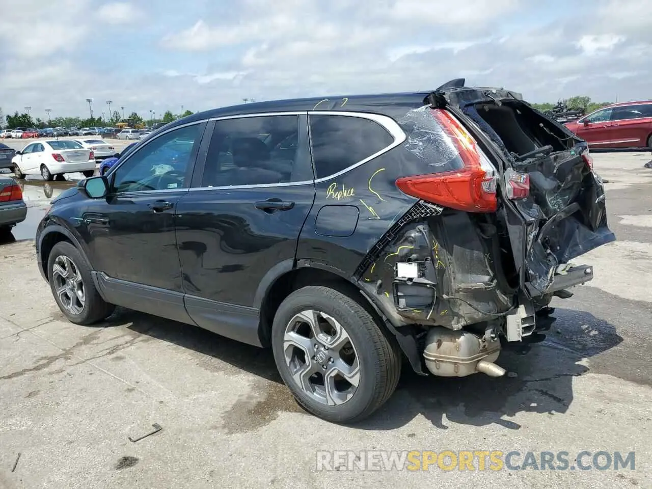 2 Фотография поврежденного автомобиля 5J6RW2H80KA001099 HONDA CRV 2019