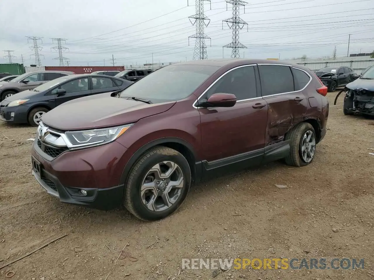 1 Photograph of a damaged car 5J6RW2H82KL011671 HONDA CRV 2019