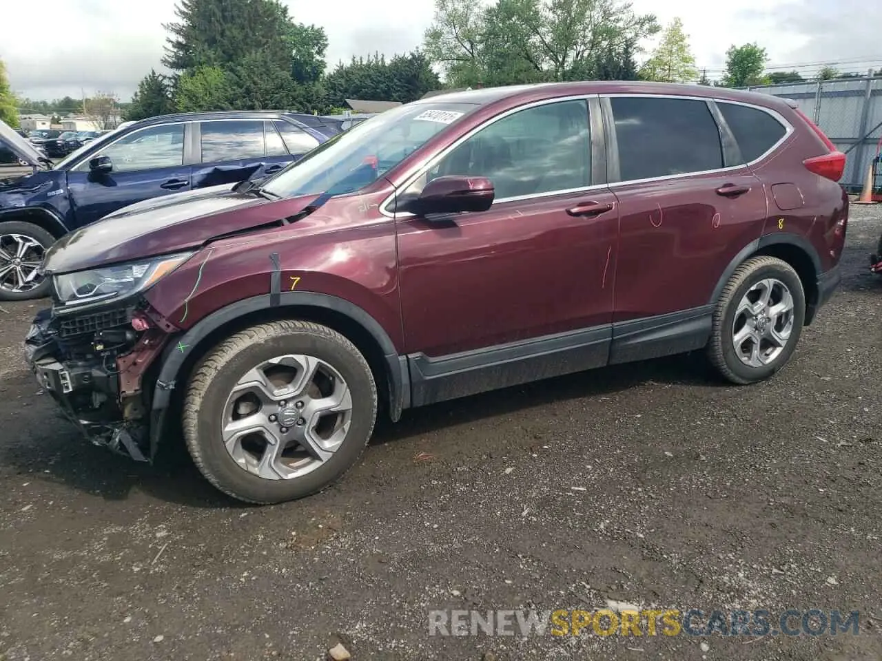 1 Photograph of a damaged car 7FARW2H54KE051656 HONDA CRV 2019