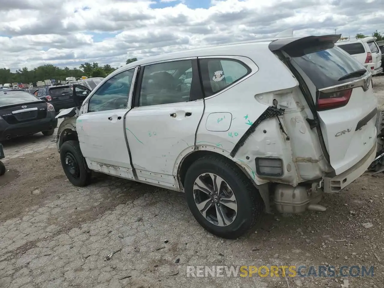 2 Фотография поврежденного автомобиля 5J6RW2H2XLA007005 HONDA CRV 2020