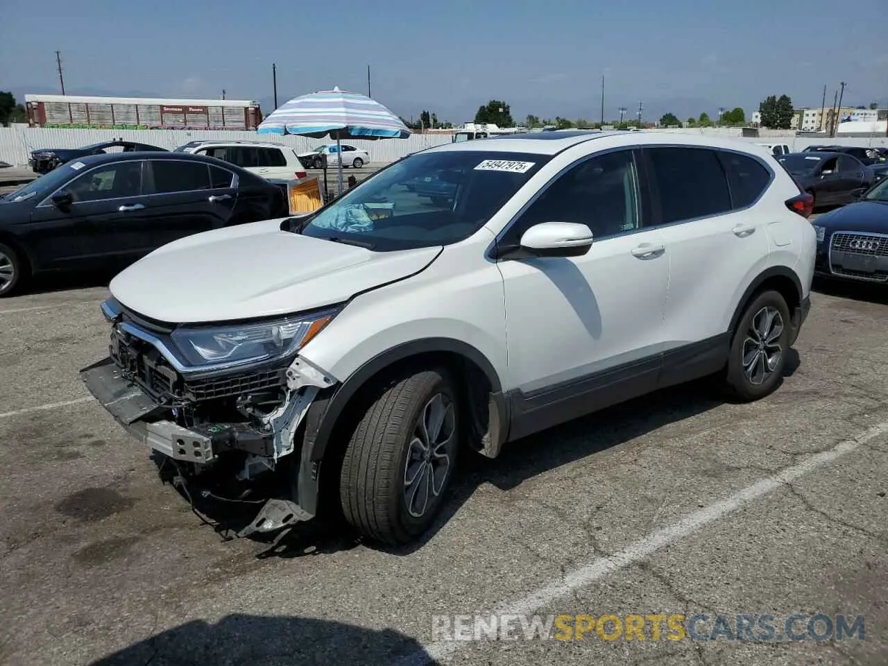 1 Photograph of a damaged car 2HKRW1H5XMH419736 HONDA CRV 2021