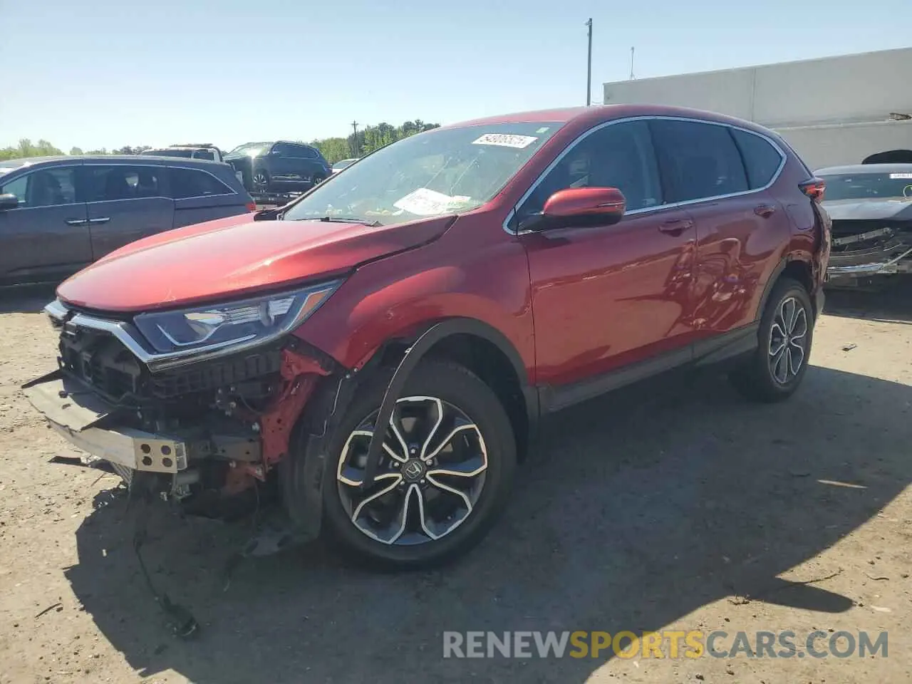 1 Photograph of a damaged car 2HKRW2H85MH647501 HONDA CRV 2021