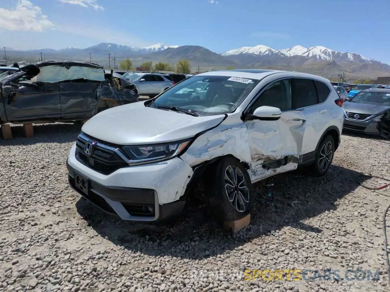1 Photograph of a damaged car 5J6RW2H83MA002430 HONDA CRV 2021