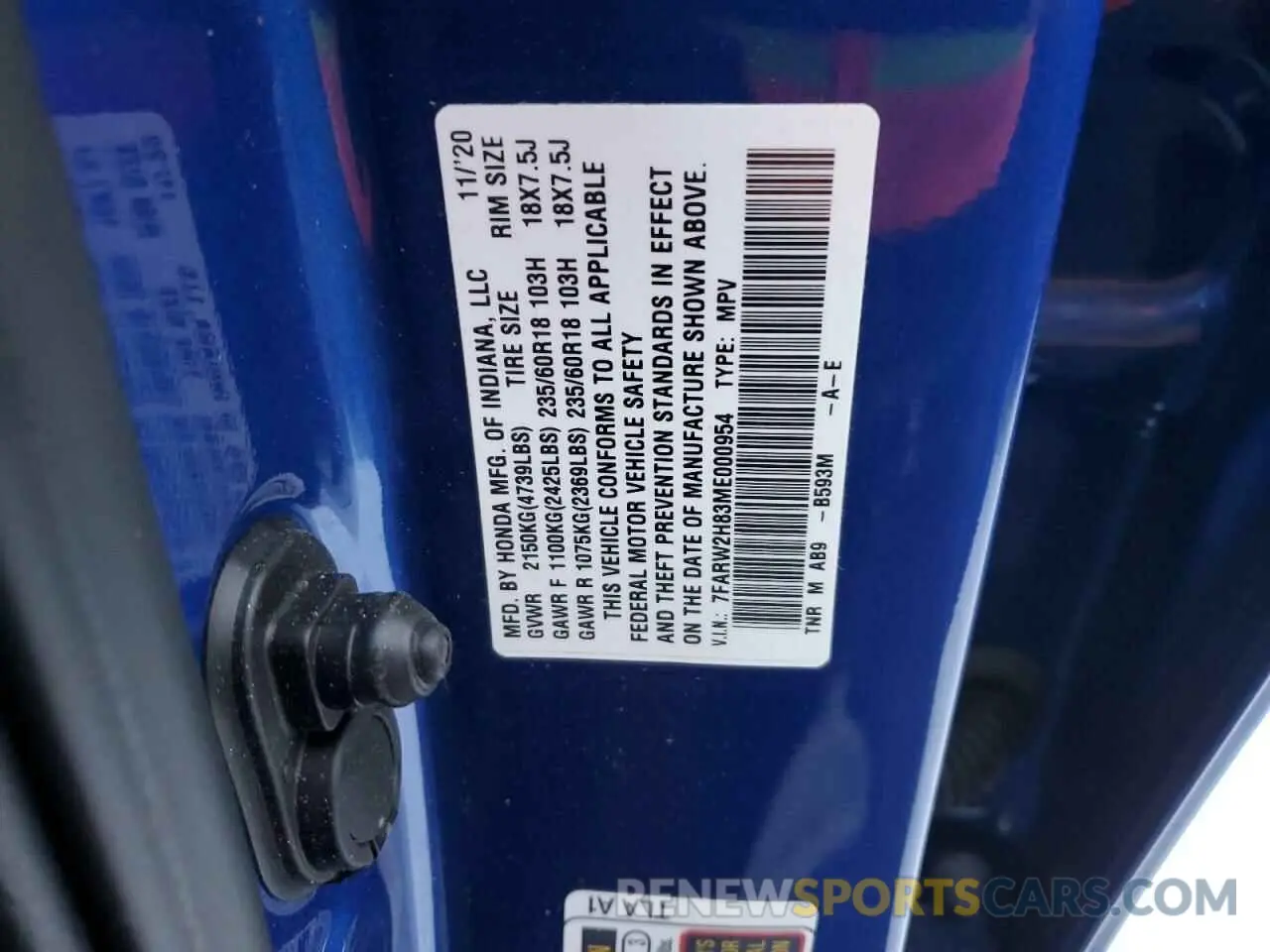 14 Фотография поврежденного автомобиля 7FARW2H83ME000954 HONDA CRV 2021