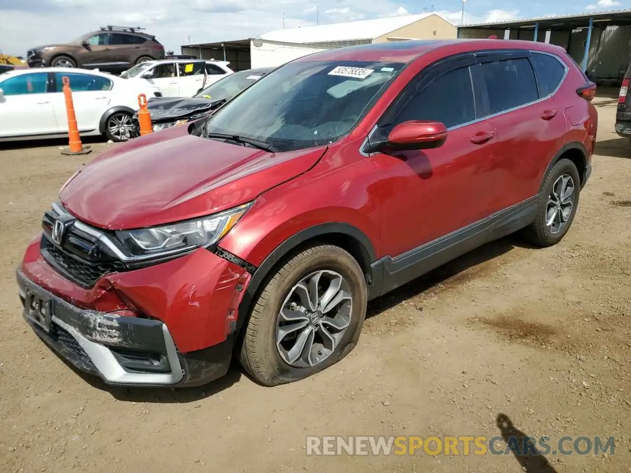 1 Photograph of a damaged car 2HKRW2H58NH602009 HONDA CRV 2022