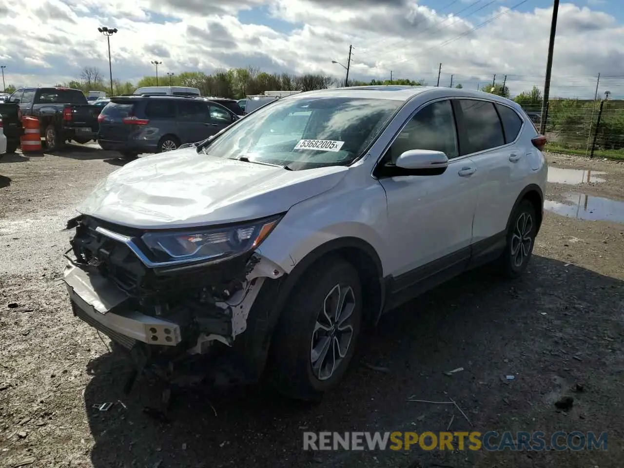 1 Photograph of a damaged car 2HKRW2H85NH619098 HONDA CRV 2022